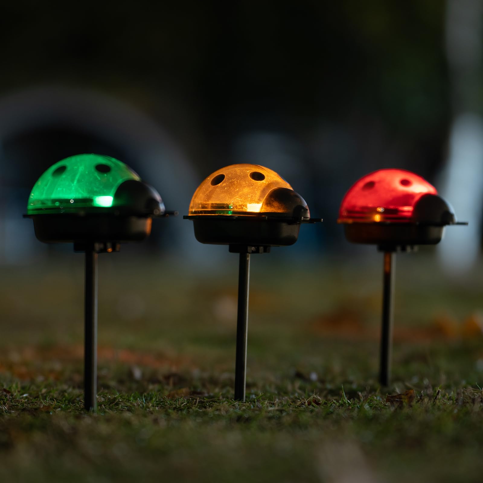 Rezpuao Solar Lights For Outside 3 Pack Solar Garden Lights Ladybird Stakes Outdoor Solar Lights For Yard Patio Decor