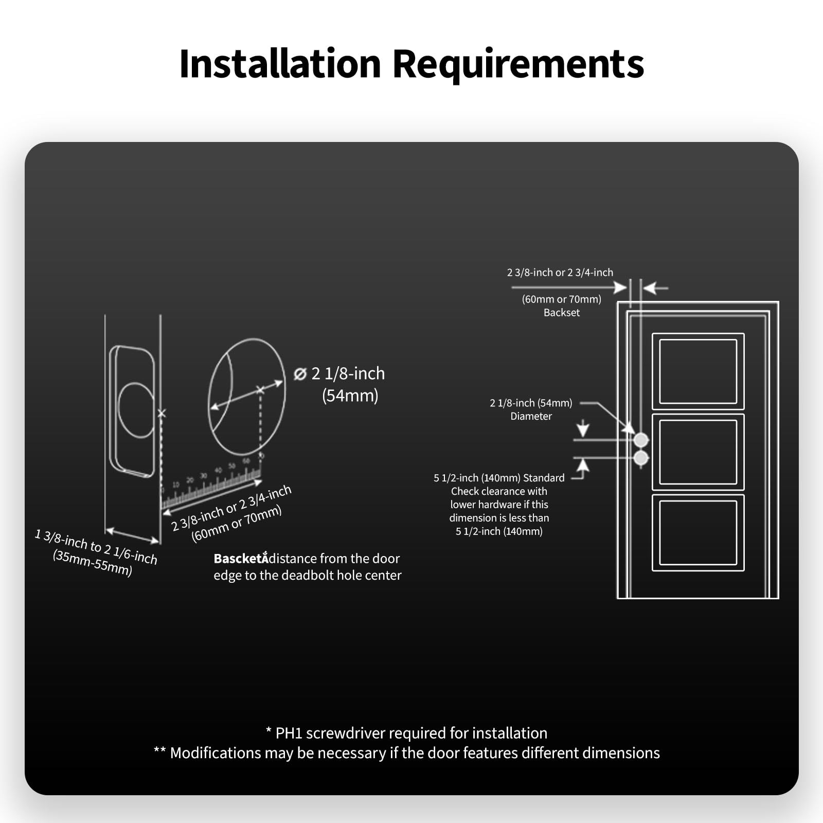 Aqara Smart Lock U50, Keyless Entry Door Lock With Apple Home Key, Bluetooth Deadbolt Lock, App Remote Control, Supports Apple Homekit, Matter, Google Home, Alexa, Ifttt, Black