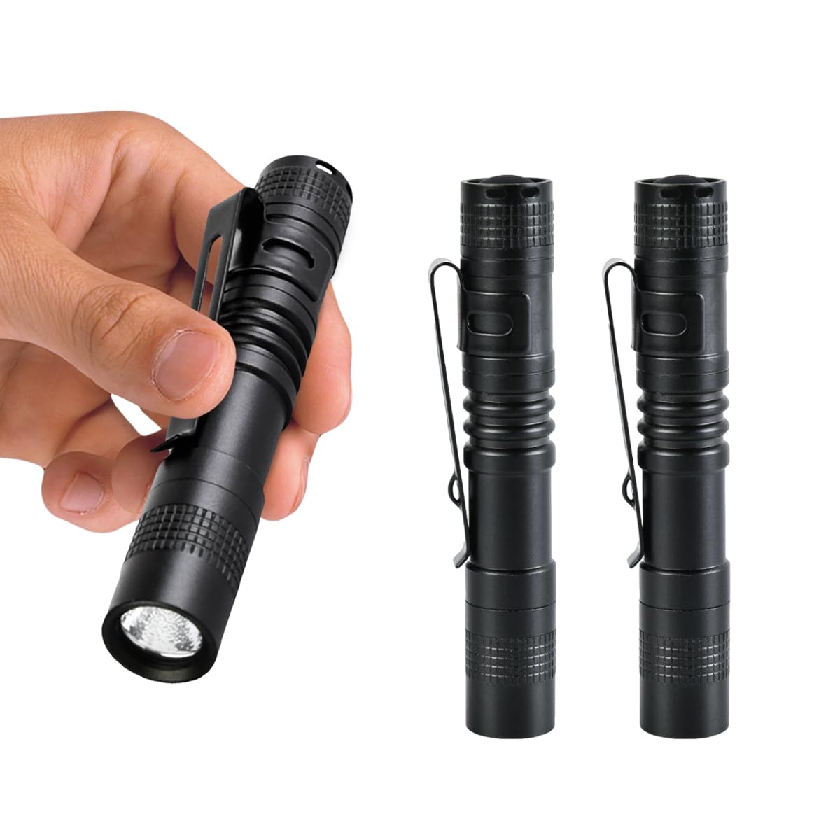 Castnoo 3 Pcs Led Pen Light, Pocket Flashlight With Clip, Portable Mini Flashlight Handheld Pen Light For Emergency, Overhaul, Outdoor Camping