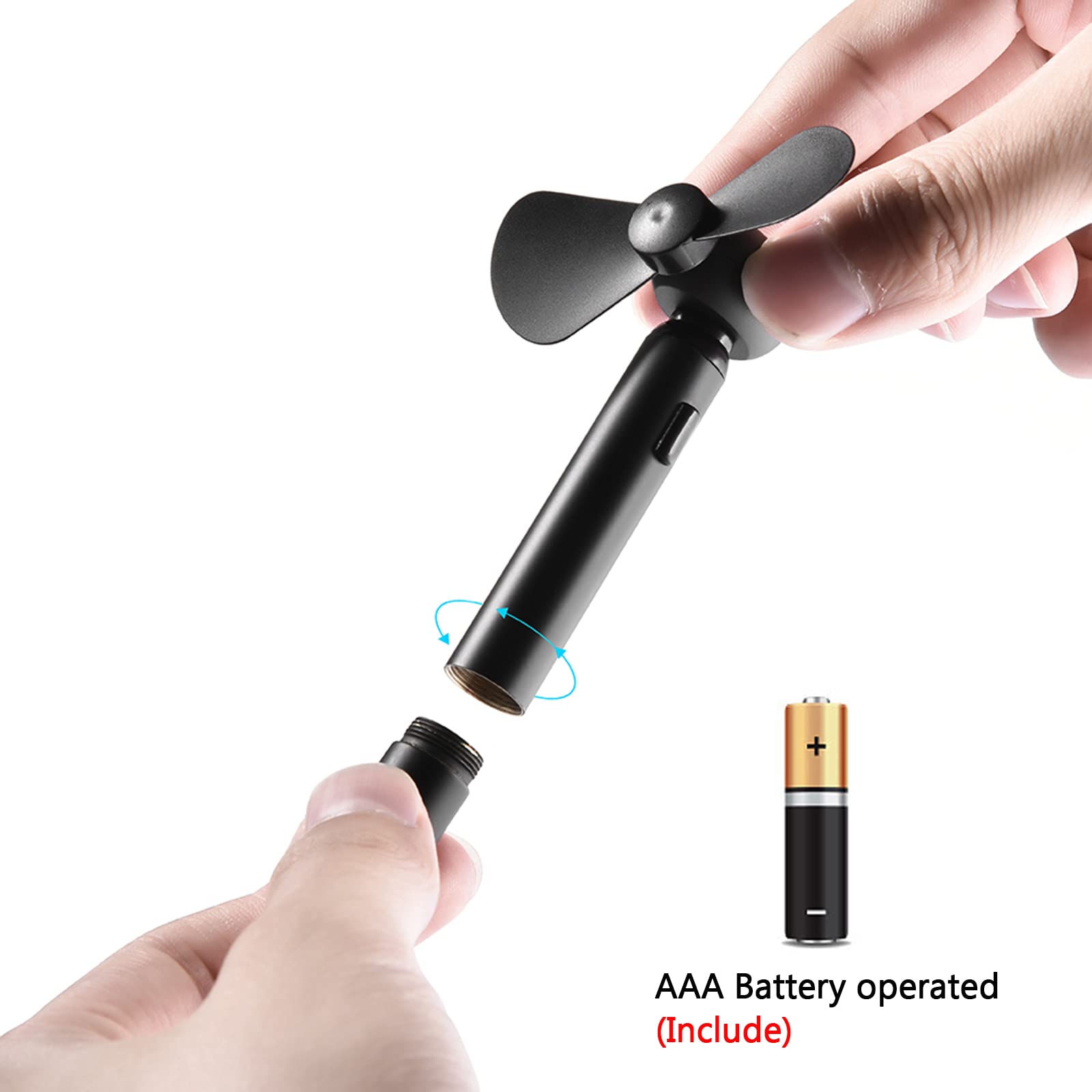 Mini Portable Pocket Fan - Battery Powered Personal Handheld Fan,Small Quiet Hand Fan For Men Women