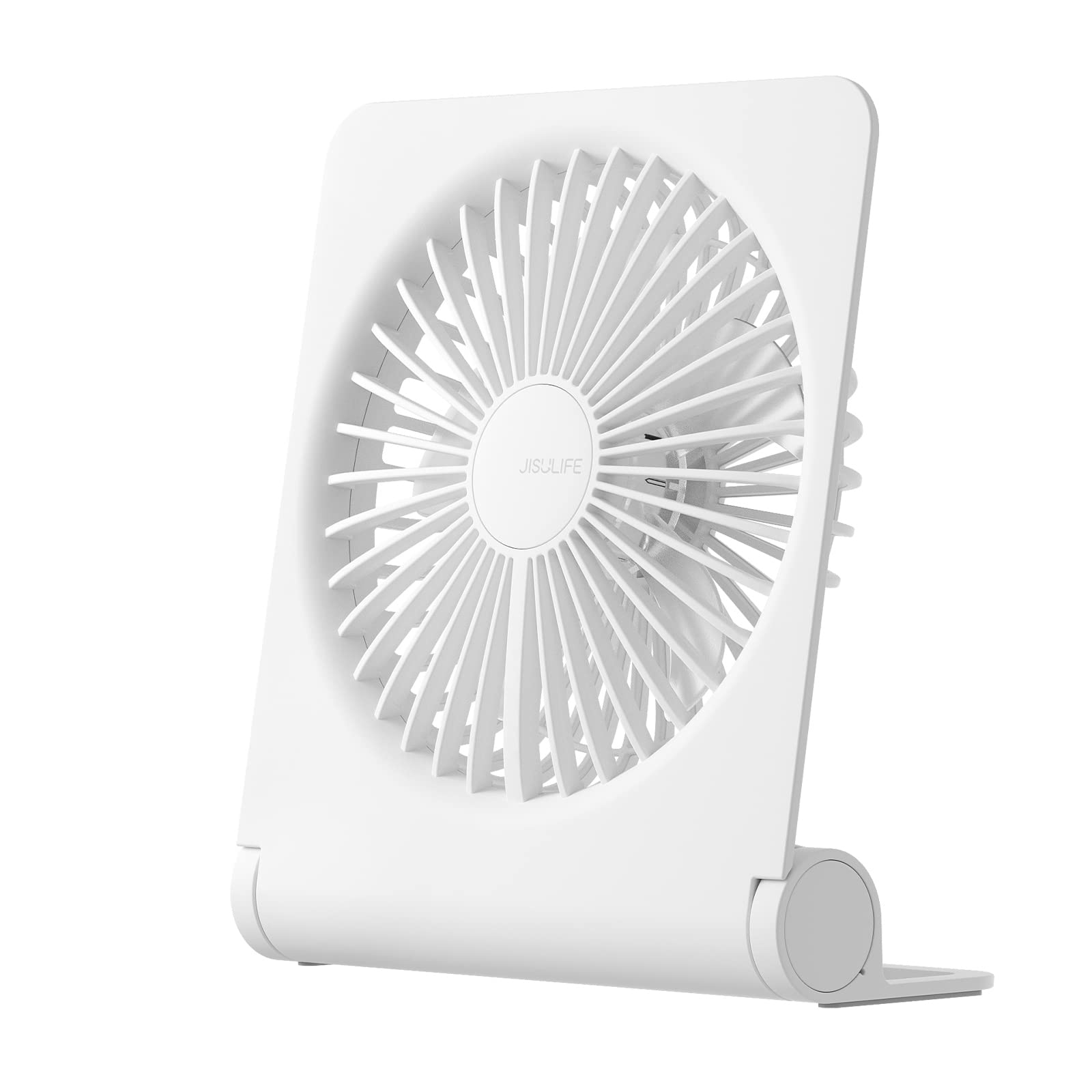 Jisulife Small Desk Fan, Portable Travel With 4500Mah Battery, Usb Rechargeable Folding Design - Koospark
