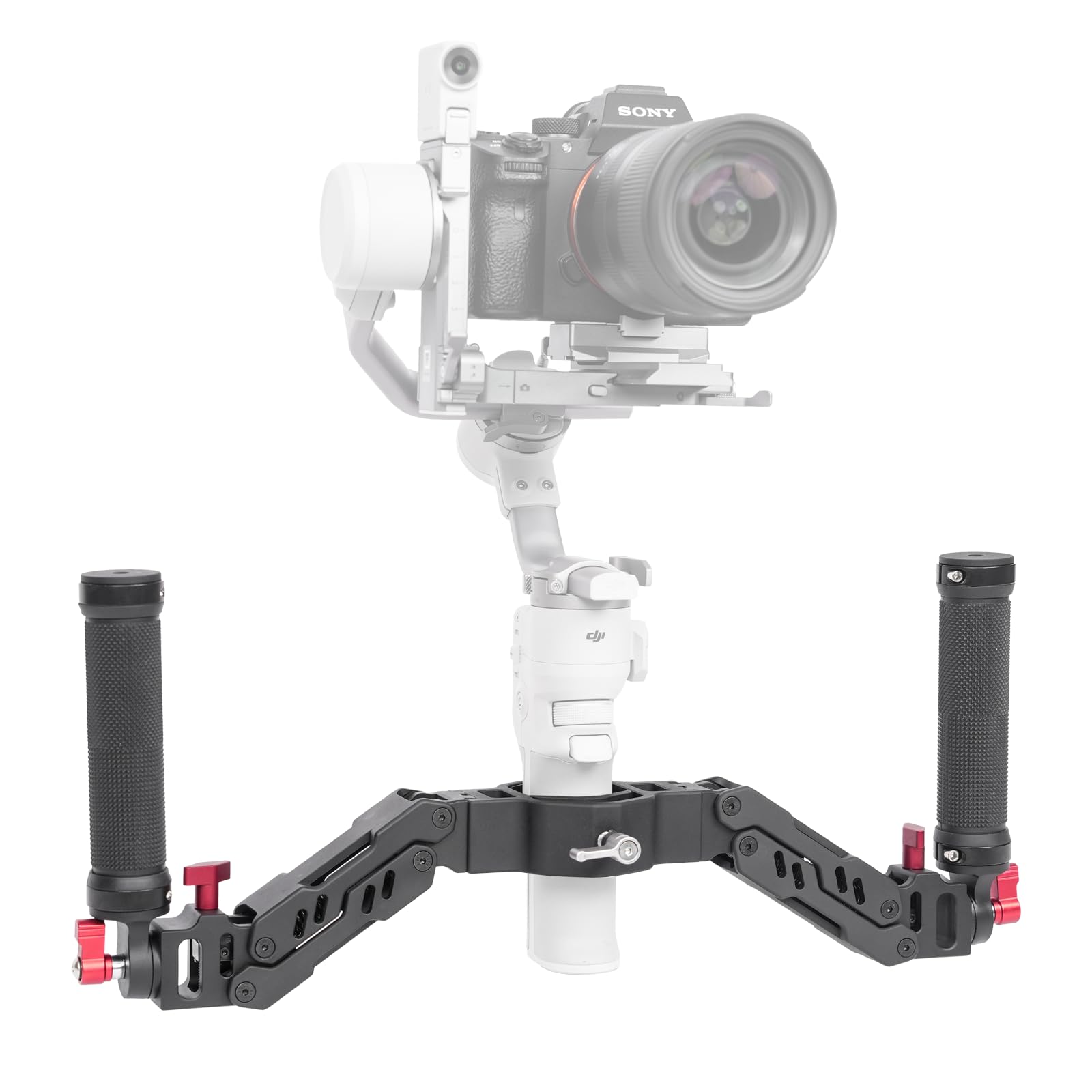 Df Digitalfoto Digitalfoto Ares Z Axis Spring Gimbal Dual Handle,Damping Detachable Dual Grip Compatible With Crane 2, Dji Rs2/Rs3 Pro/Rs4/Rs 4 Pro/Mini/Ronin S/Sc, Feiyu Ak2000/4000, Moza Air 2 Axis Gimbal