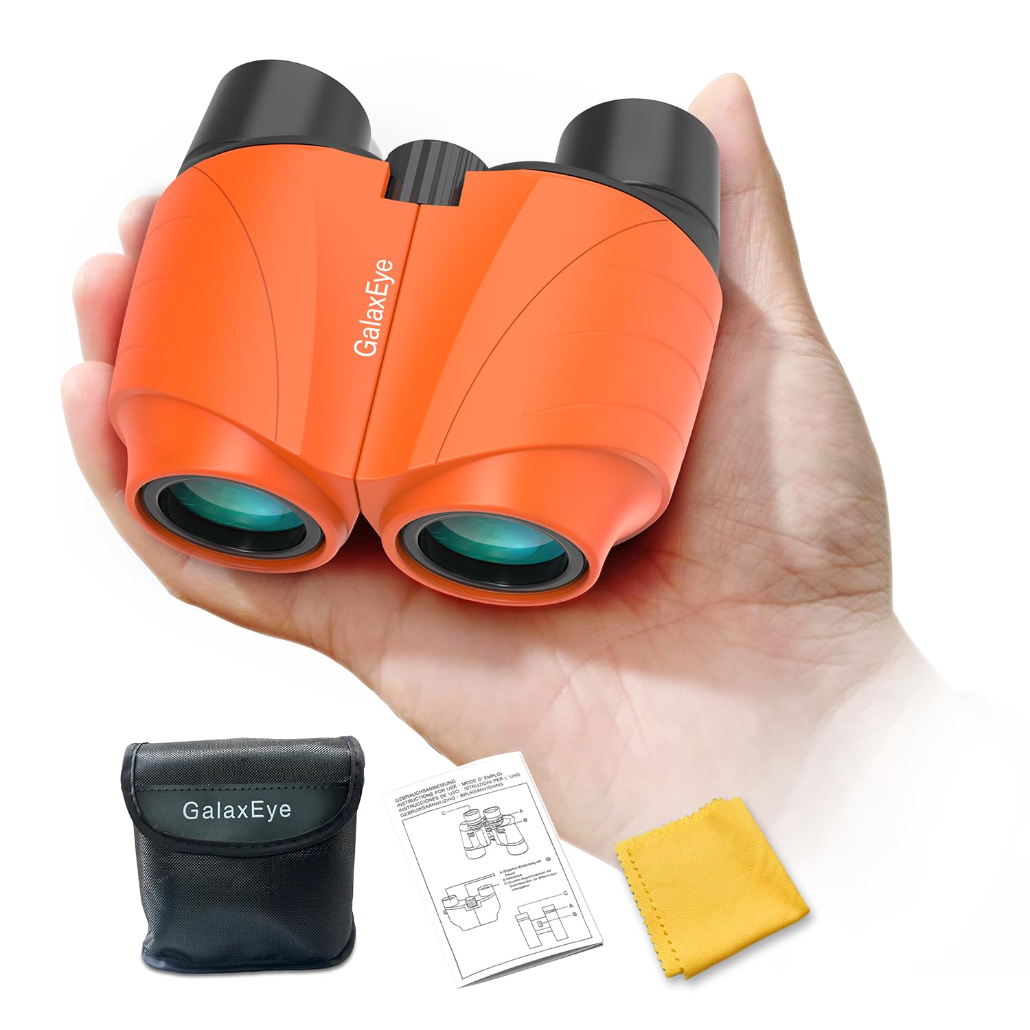 Galaxeye Binoculars For Adults And Kids 12X25 Compact Binoculars Featuring High Definition Large Field Of View And Easy Focus Ideal For Hunting Bird Watching Stargazing Travel And Cruise