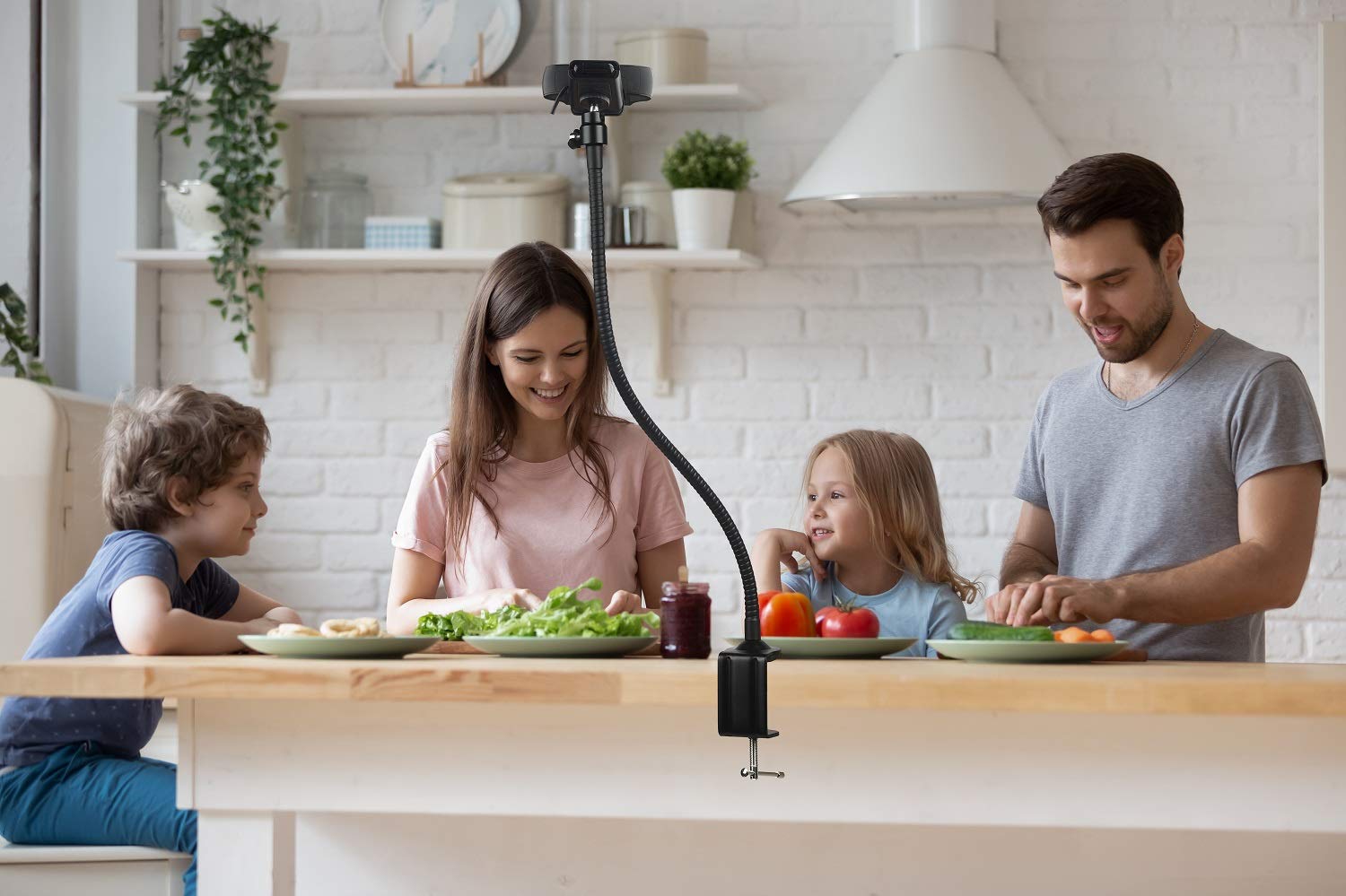 Acetaken Webcam Mount - Flexible Gooseneck Arm Clamp Stand Tripod For Logitech Webcam C920S C920 C930E C922X C930 C922 C925E C615 Brio - 25 Inches