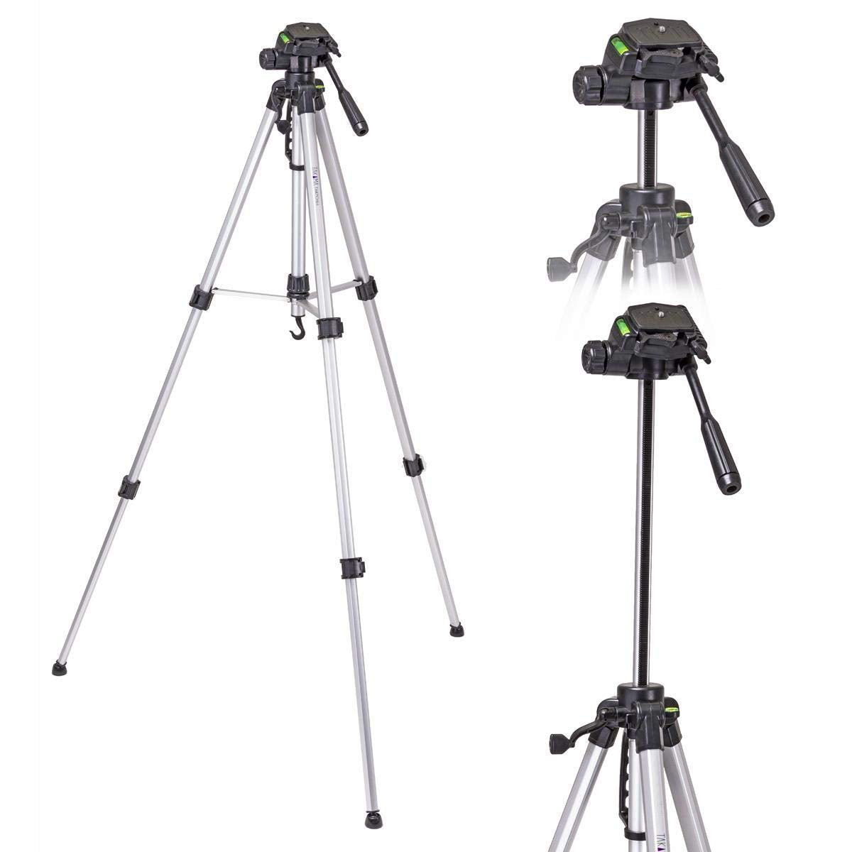 Takama Aluminum 3-Section Tripod With 3-Way Head, 66" Max Height