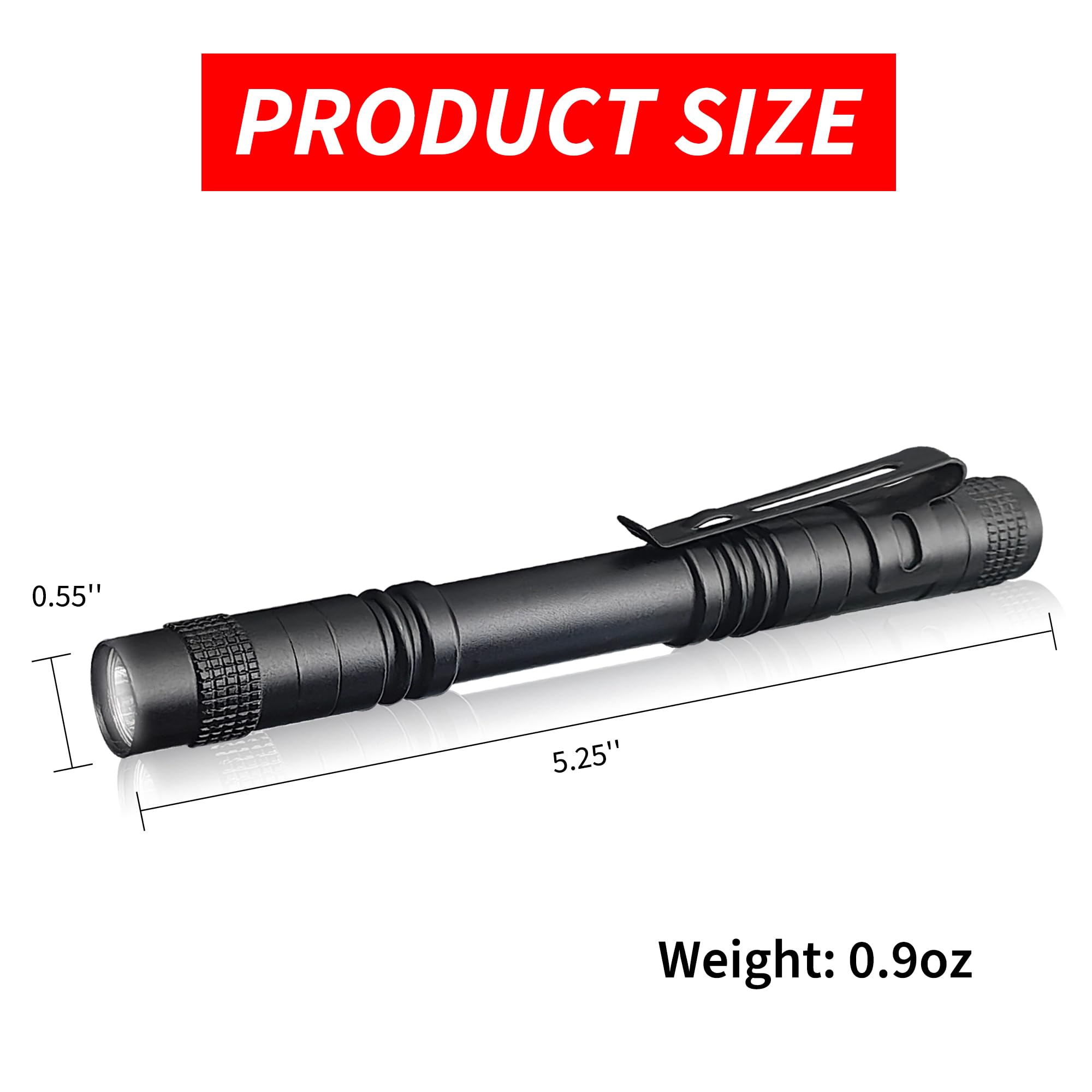 Decaker Pen Flashlight,Led Pocket High Lumen Pen Light Flashlights With Clip,5-Pack