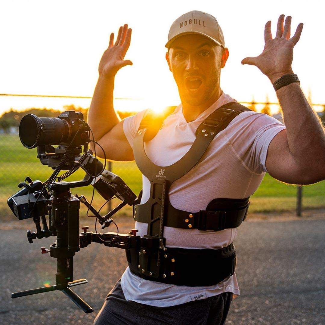 Df Digitalfoto Thanos 4.5-11 Lbs Universal Video Camera Gimbal Support Vest Arm Stabilizer System Compatible With Ronin S Dji Rs3/Rs4/Rs 4 Pro/Rs2/Rsc2, Zhiyun Crane 2 Moza Air 2 Feiyu Ak2000 Etc