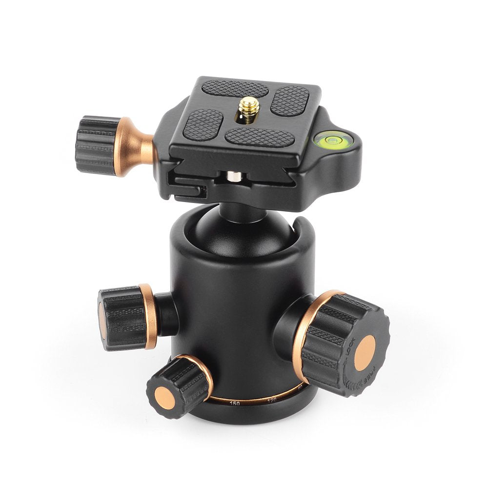 Pergear Th3 Pro Dslr Camera Tripod Ball Head, 8Kg/17.6Lbs Loading Capacity, 360 Degree Swivel, Metal Build Quality, Fine Tuning Damping, U-Shaped Groove Design For Easy Switching Into Vertical Mode