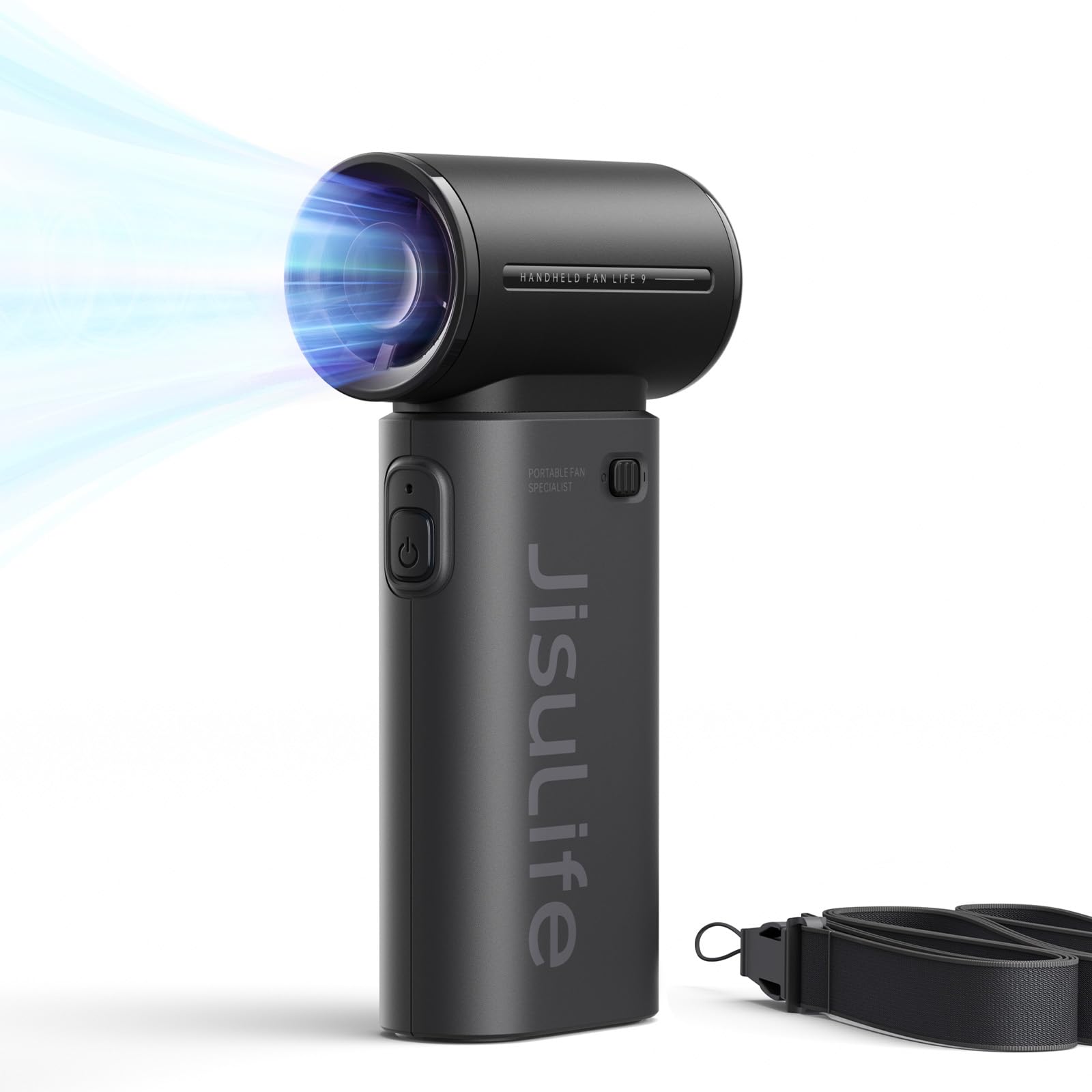 Jisulife Portable Handheld Fan Life9, Turbo Power High Speed Air [18H Max Cooling Time], 5 Gear Wind - Koospark