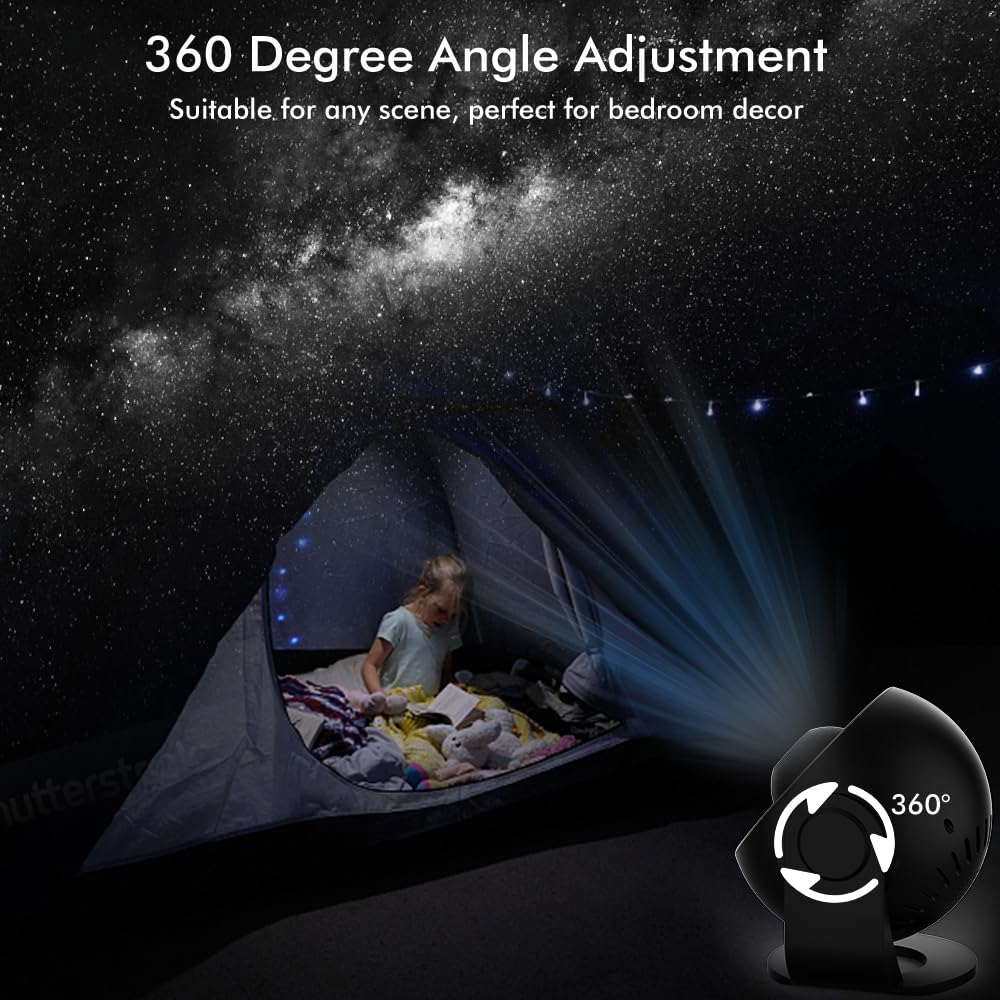 Ausyle Star Projector - 360 Galaxy Night Light With 4K Replaceable Discs For Kids & Adults