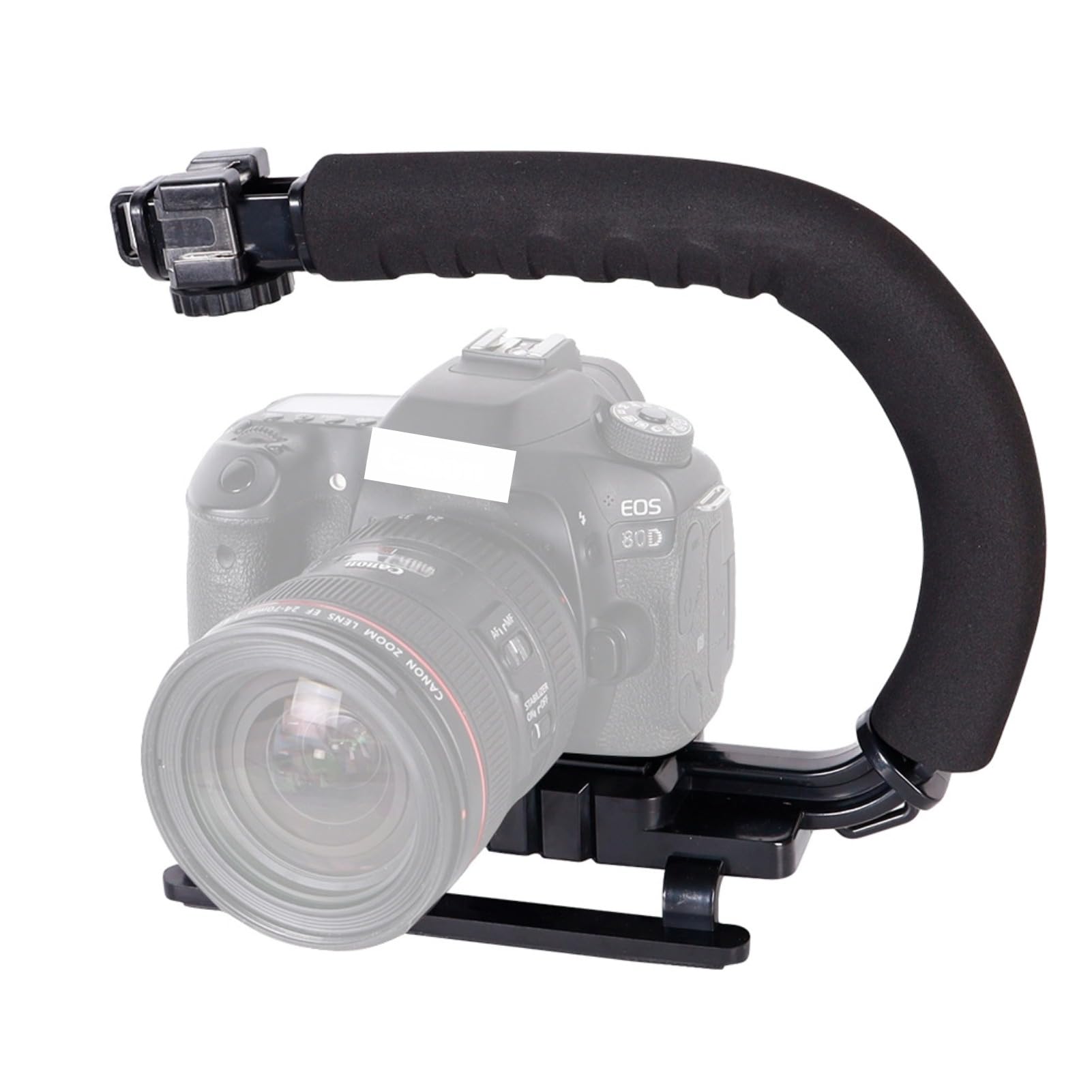 Eimsoah Video Stabilizing Handle Grip With Hot Shoe Mount,Portable U Grip Handheld Stabilizer, Improves Stability And Versatility Super Grip Video For Dslr Camera Camcorder