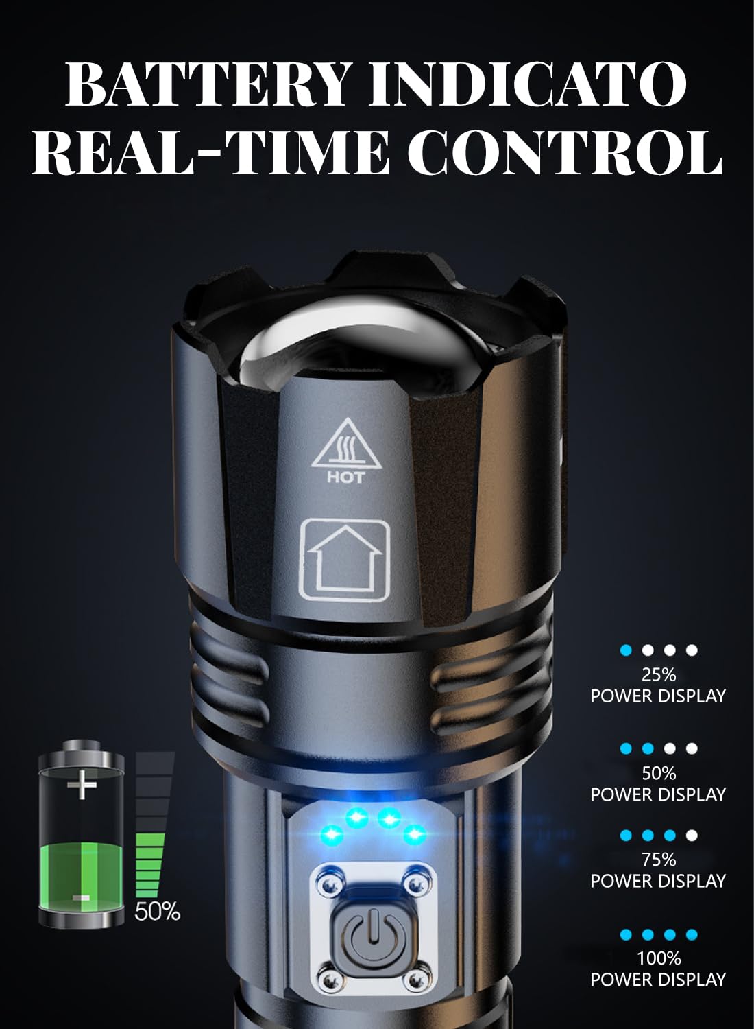 Pero Pero Led Torch Rechargeable Flashlight With High Lumens, High Powered Torches, Powerful Handheld Tactical Flashlight For Emergency Camping Hiking