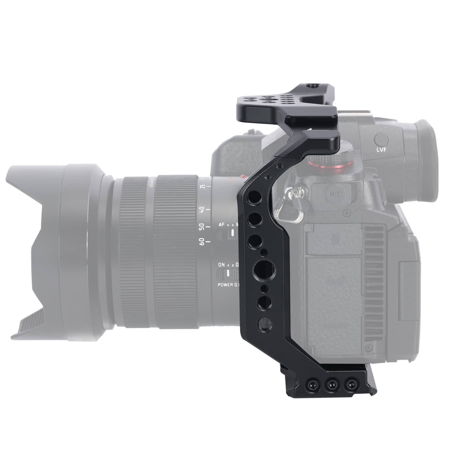Niceyrig Gh7/Gh6 Cage Kit With Wooden Side Handle For Panasonic Lumix Gh7 Gh6, Dslr Camera Videomaking Rig Stabilizer With Quick Release Plate For Arca-Style, Cold Shoes