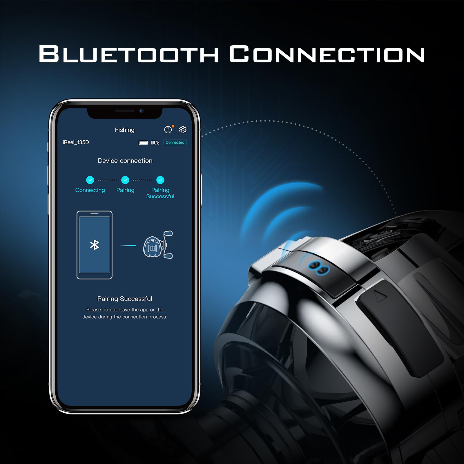 Kastking Ireel One Ifc Smart Baitcasting Fishing Reel, Bluetooth Connectivity To Smart Devices And App, Smoother & Longer Casts With Axis Eye Line Guide And Digital Ifc Braking System
