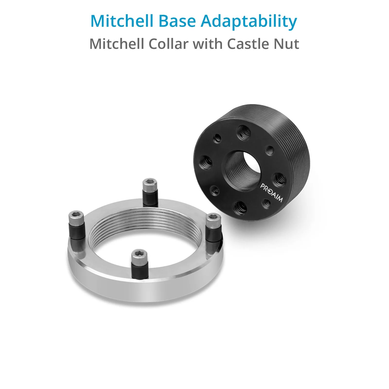 Proaim High-Grade Mitchell Mount For M/Mx  Includes Collar And Castle Nut  Aluminium Quick Release Plate With Wide Range Of Mounting And Quick Swapping Option (Rn-188-00)