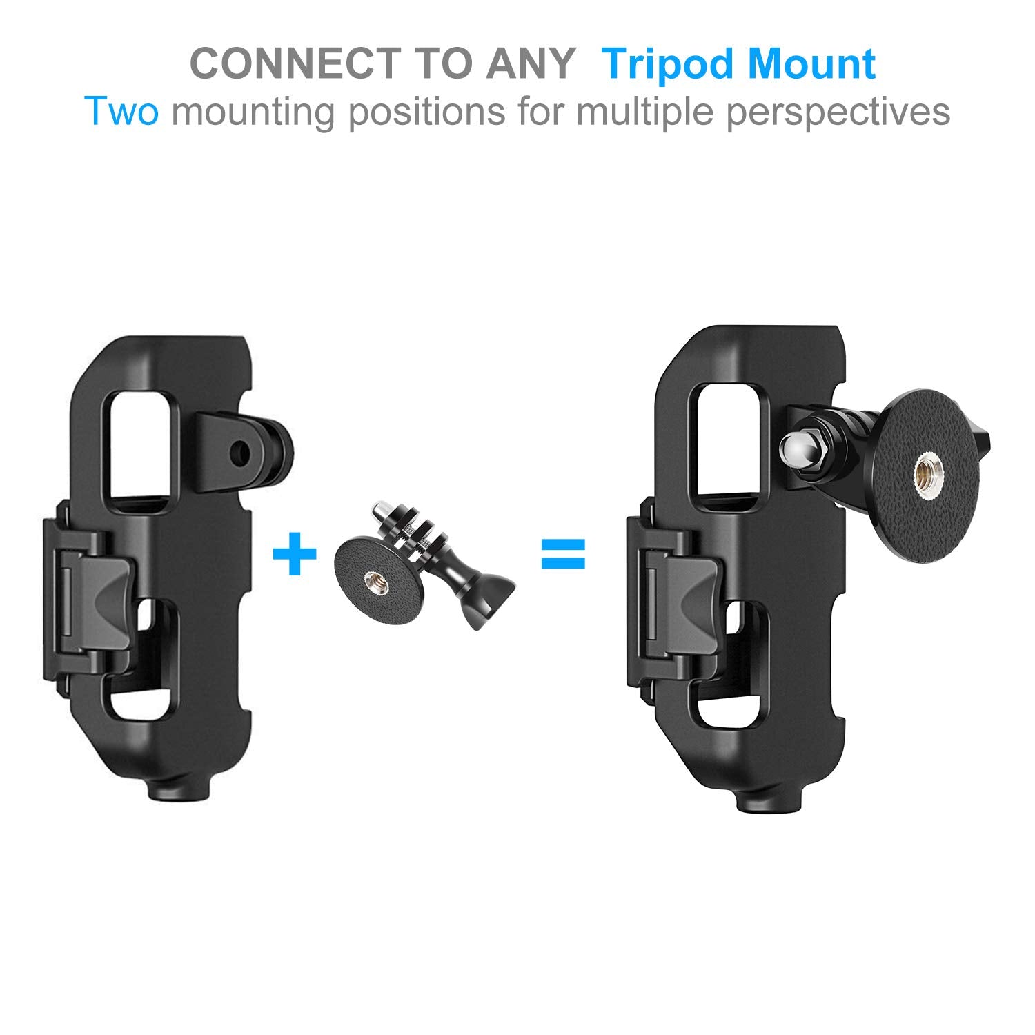 Meneea 3 In 1 Tripod And Action Gopro Mount Stand Bracket For Dji Osmo Pocket And Pocket 2, Action Cam Mount With Screw