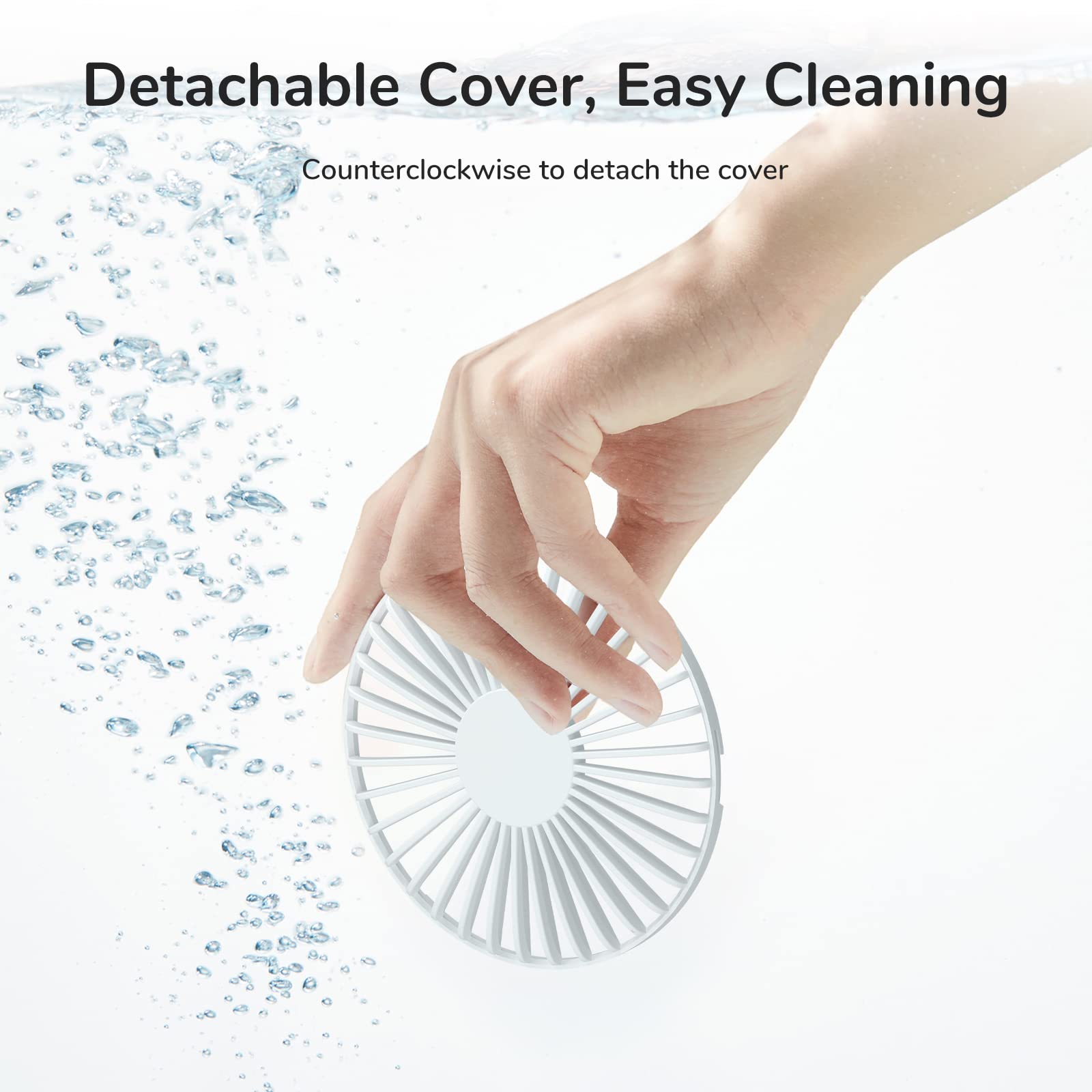 Jisulife Handheld Fan With 30 Hours Of Cooling, 6000Mah Battery, Usb Rechargeable Portable Fan