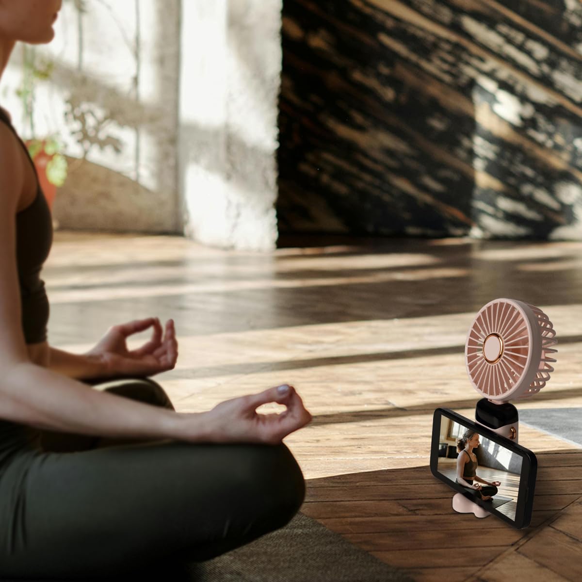 Mini Handheld Fan - 4000Mah Type-C Rechargeable, 5 Speed Adjustable, 90° Foldable & 3-In-1