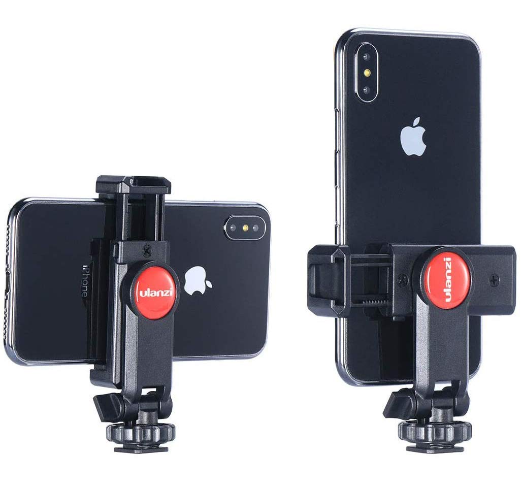Ulanzi Select St-06 Camera Hot Shoe Phone Tripod Mount Adapter 360 Rotation Phone Holder With Cold Shoe For Mic Light Stand Compatible With Canon Nikon Sony Dslr For Dji Ronin Sc Gimbal Stabilizer
