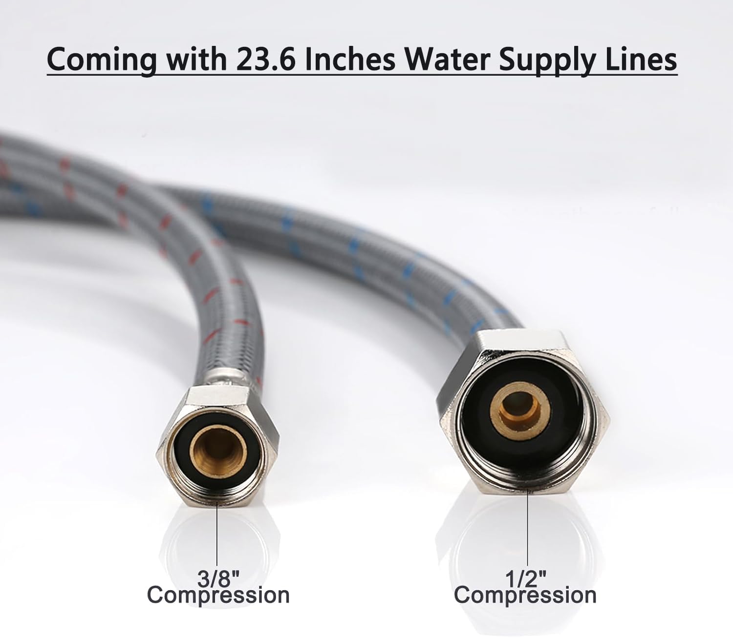 Shaco Kitchen Faucet With Side Sprayer, Stainless Steel 2 Handle Kitchen Sink Faucet With Water Supply Line, Brushed Nickel High Arch 360 Swivel Kitchen Faucet For Sink 3 Hole 4 Hole
