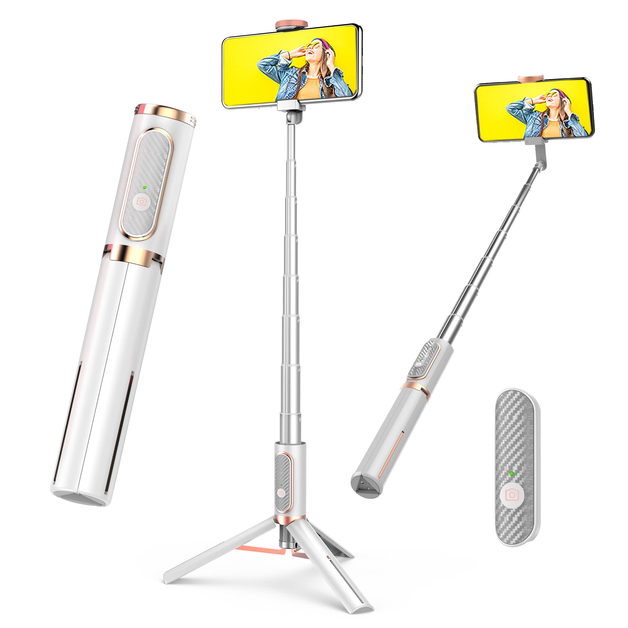 Colorlizard Juyouyi Tripod For Iphone，Selfie Stick With Remote, Aluminum Alloy Best Foldable Mini Extendable Tripod Stand 270° Rotation Compatible With Iphone/Android Travel Essentials