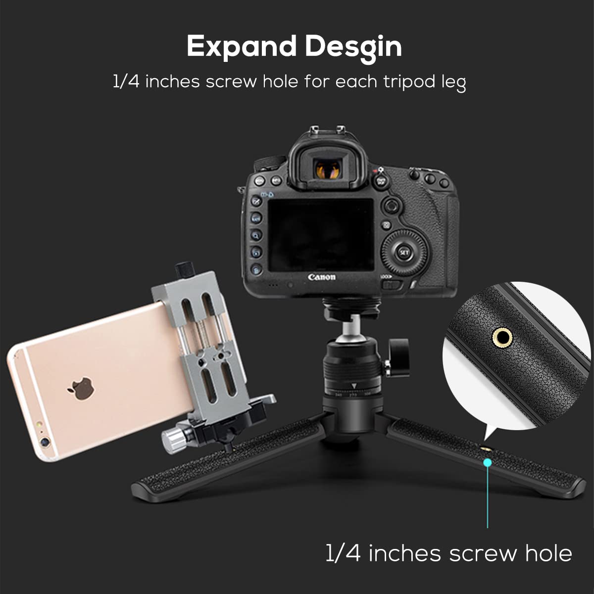 Eaxanpic Extended Handle Grip/Tripod 2 In 1 For Gimbal Stabilizer, Tabletop Tripod Stand And Handle Grip For Dji Ronin-S, Zhiyun Weebills, Zhiyun Crane, Desktop Tabletop Stand For Dslr Cameras