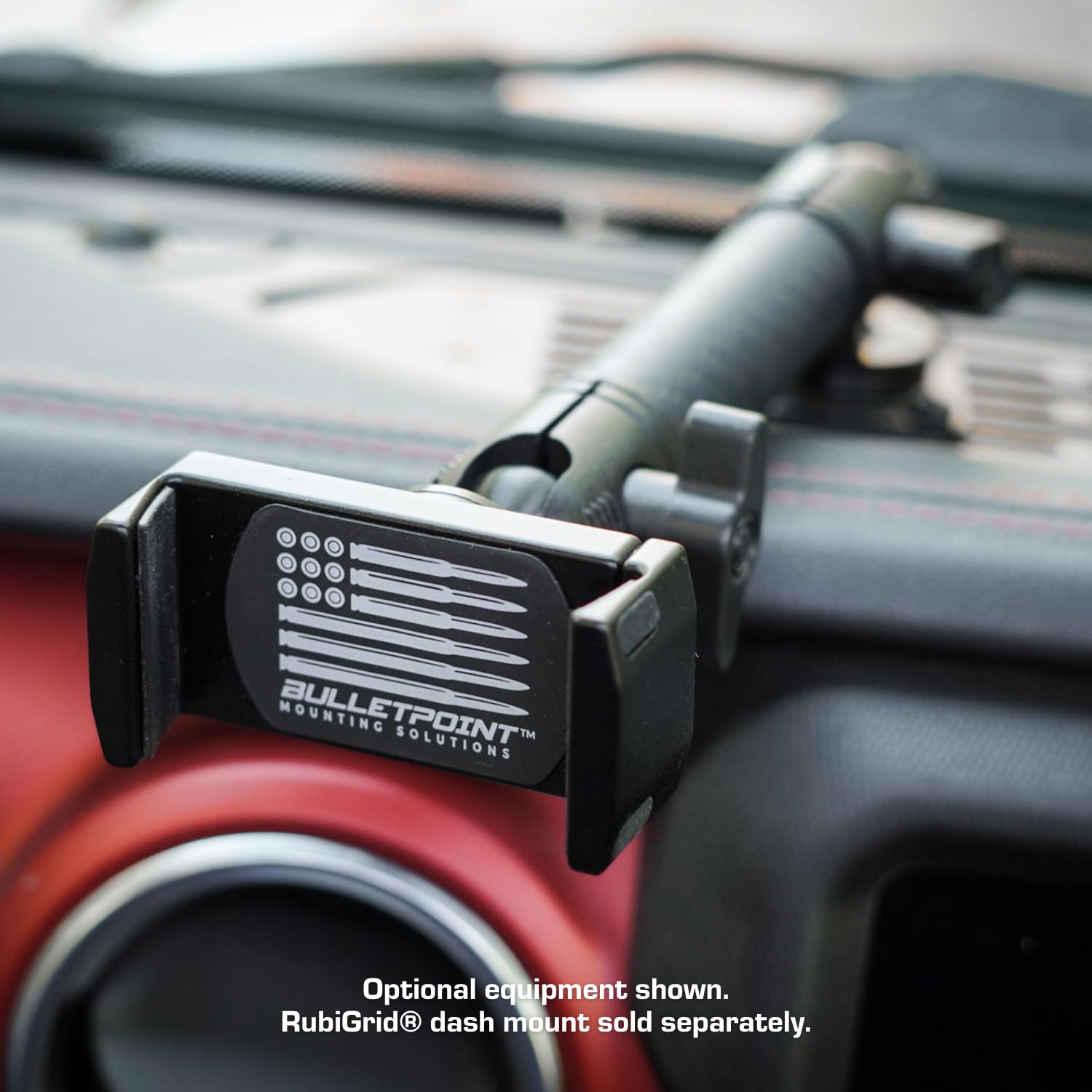 Bulletpoint Dash Mount Cell Phone Holder With 7Cm Carbon Fiber + Kevlar Mounting Arm Compatible With Iphone And Android Smartphones - Fits 20Mm (0.787 Inches) Attachment Ball
