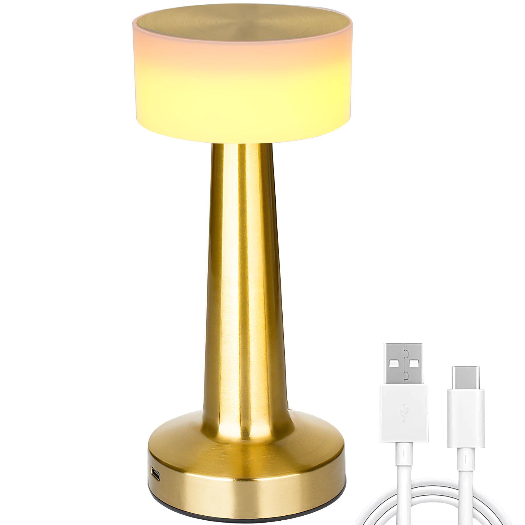 Rtuosxui Led Lamps For Nightstand With Touch Sensor,3 Modes, Stepless Dimming,Portable Rechargeable Cordless Desk Lamp,Suitable For Kids Nursery,Restaurants, Terraces, Hotels,Bedroom Lamps