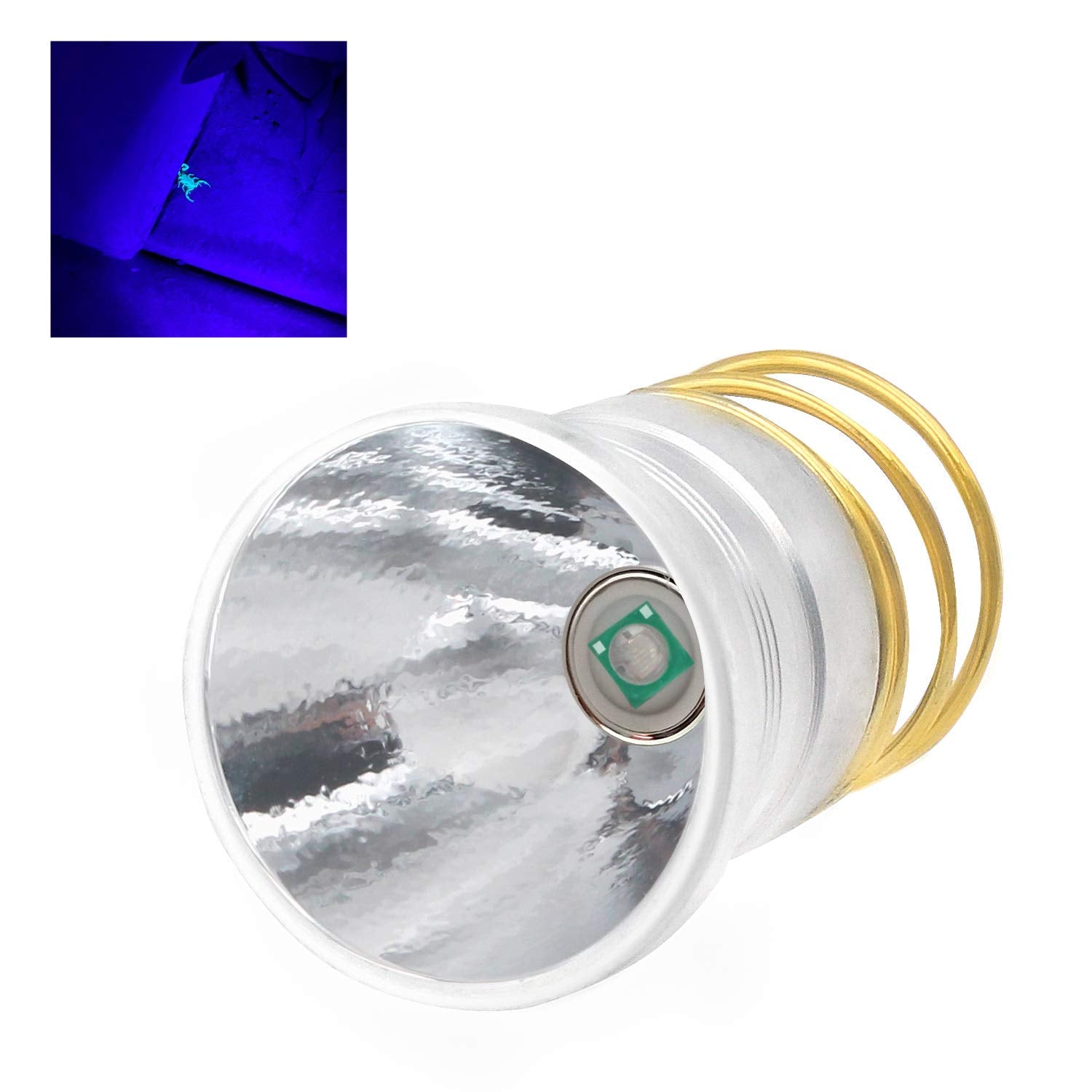 Miular 395Nm Uv Black Light Flashlight Led Replacement Bulb Single Mode P60 Drop-In Module For C2 G2 Z2 6P 9P G3 S3 D2