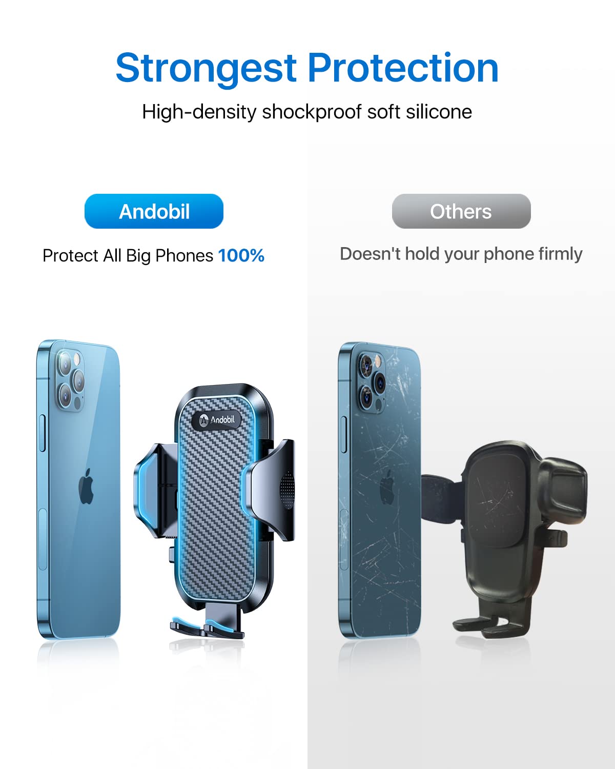 Andobil , Solidest 15In Cup Phone Holder For Car, Stable & Adjustable, Long Gooseneck Car Phone Holders For Your Car Truck Fit For Iphone 16 Pro Max 15 14 13 12 Pro Max, All Cell Phones