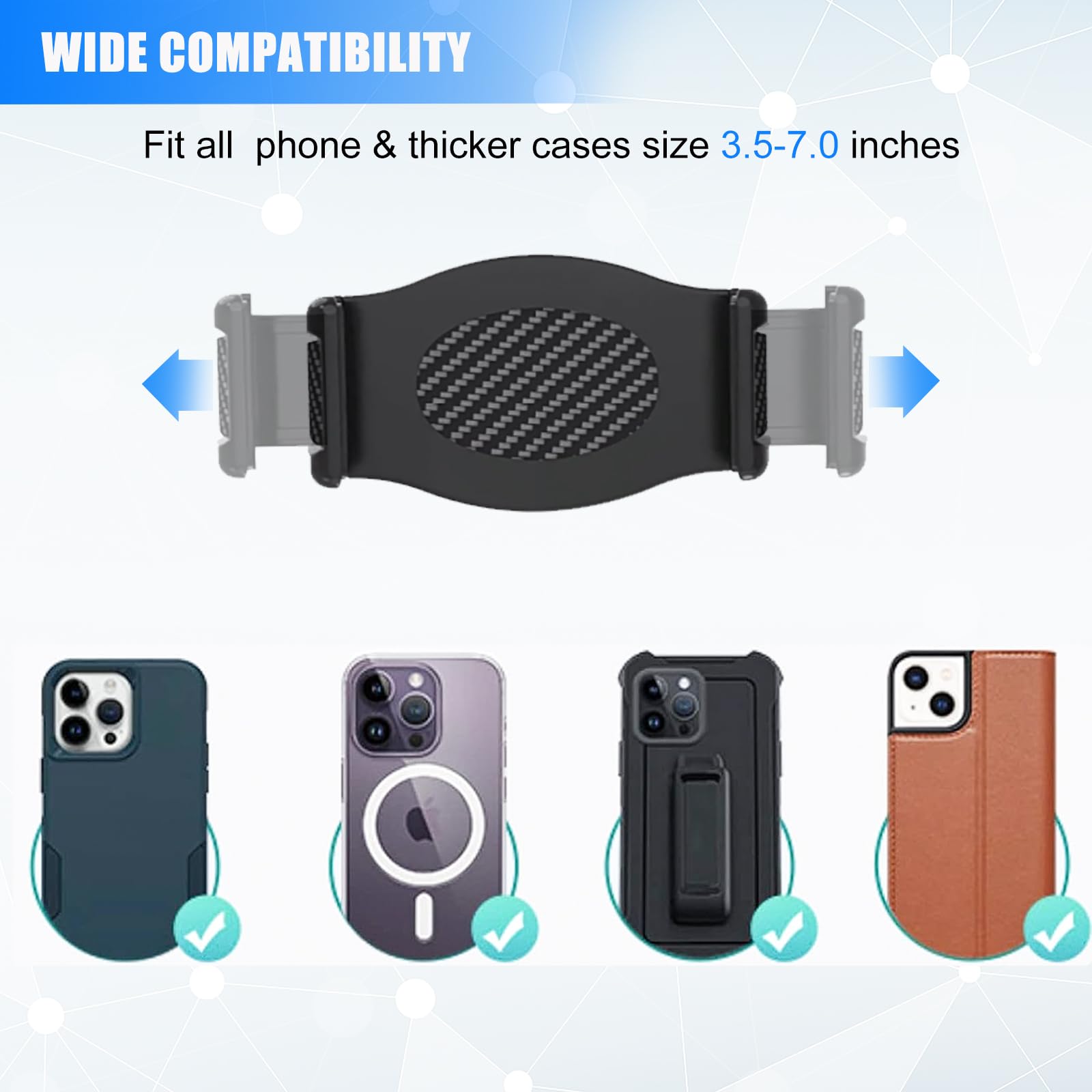 Jctriway Tripod Phone Mount, Universal Phone Holder For Tripod, Cell Phone Tripod Mount Adapter Multi Angle Adjustment Tripod Phone Holder For Iphone, Samsung Galaxy And Other Smartphones