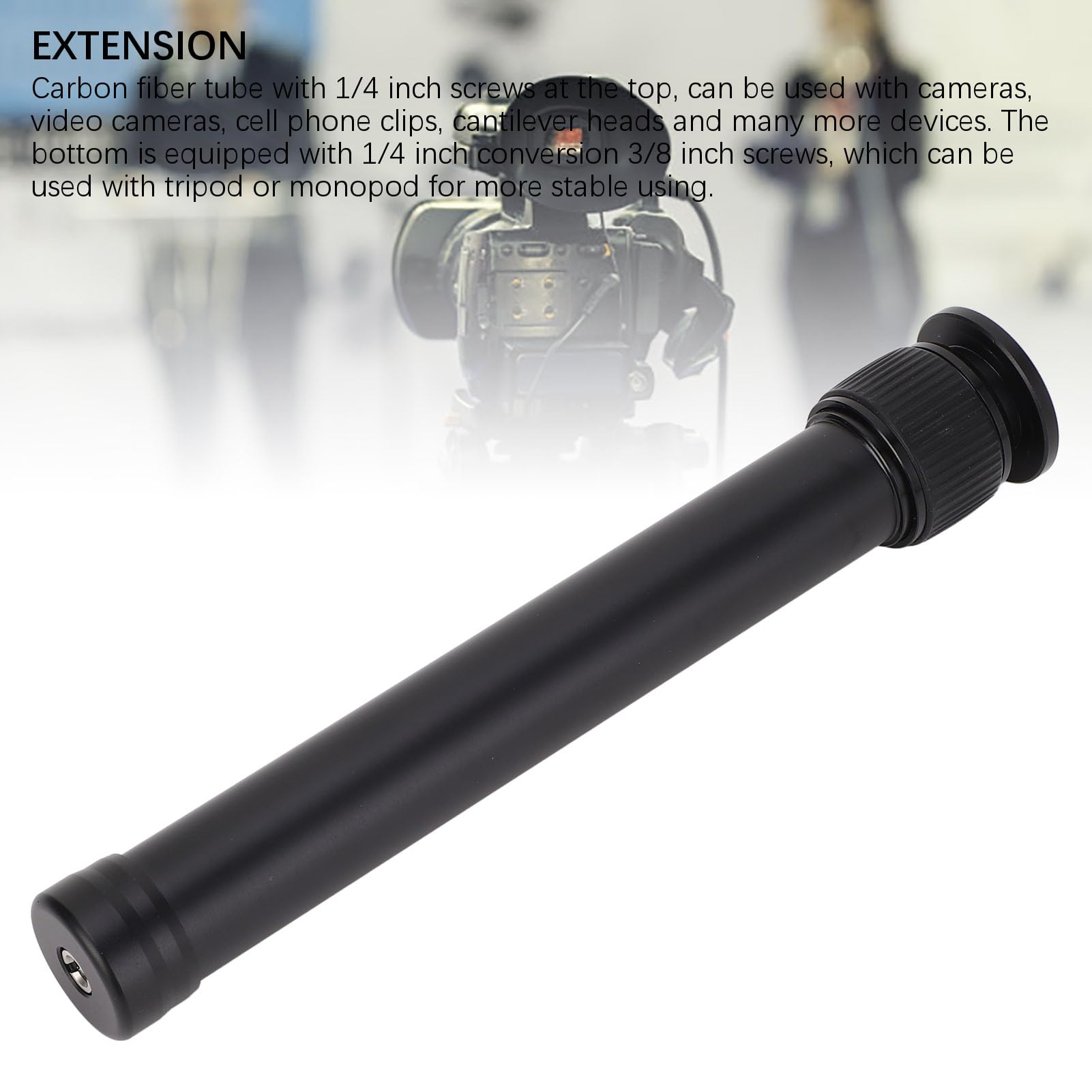 Diyeeni Extension Pole, Lightweight Strong 2 Sections Camera Extension Pole, Universal Central Column Extender Tube For Digtital Camera Smartphone, Gimbal Stabilizer Camera Pole, Diyeenie21Df6Qoun