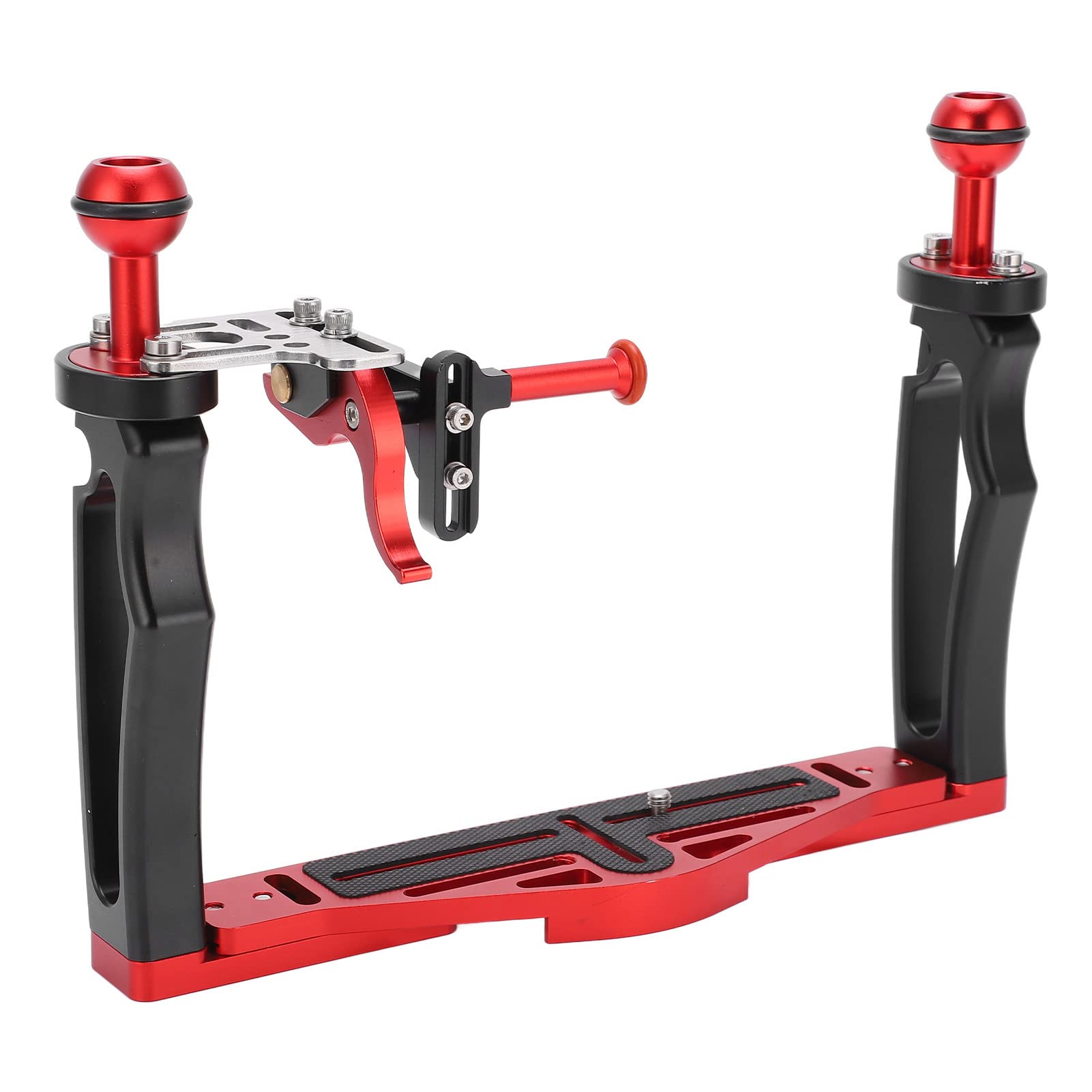 Tikatarer Camera Stabilizer, Dual Handle Tray Stabilizer Rig With Stable Performance Aluminum Alloy Dual Handle Tray Stabilizer For Underwater Camera
