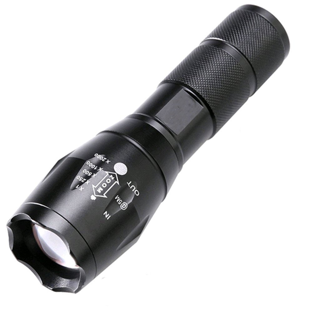 Bestsun 3000 High Lumens Tactical Flashlights, Military Grade 5 Modes Super Bright Led 18650 Flashlight Focus Torch Lamp Adjustable For Camping Hiking Emergency