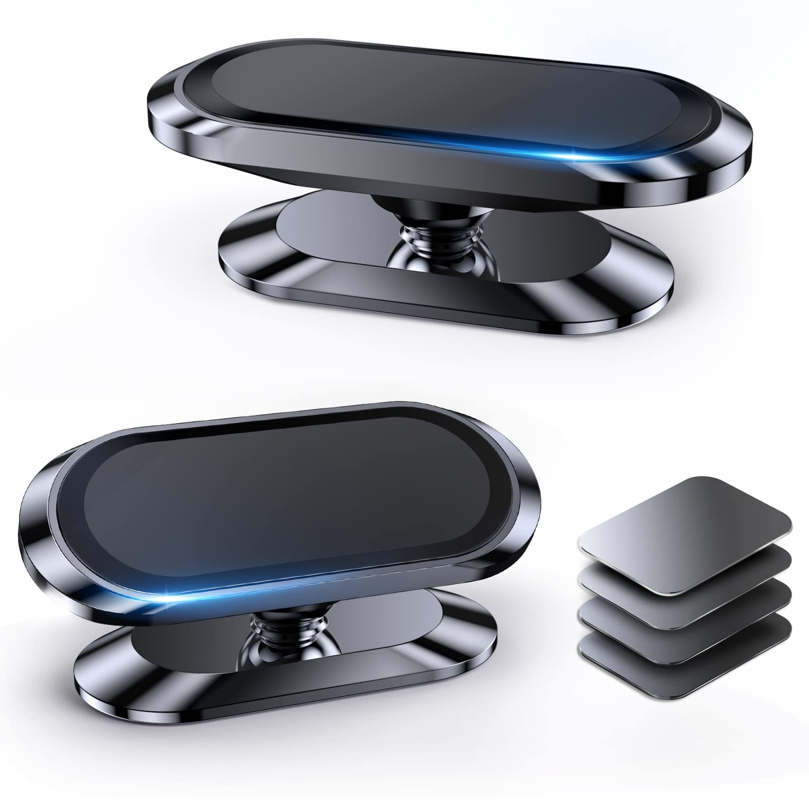 Coolpow 【2-Pack】 Magnetic Phone Holder For Car Dash【Strong Magnet】 Magnetic Car Phone Holder Mount 【4 Plate】 Phone Holders For Your Car Phone Mount For Car Dashboard Cell Phone Car Mount For Iphone Samsung