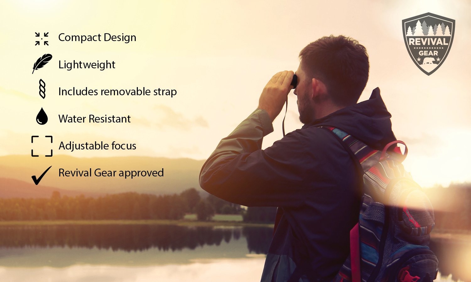 E Tronic Edge Binoculars For Adults - Professional For Bird Watching, Hunting, Hiking & Travel - Compact For Men And Women - Strap And Case Included