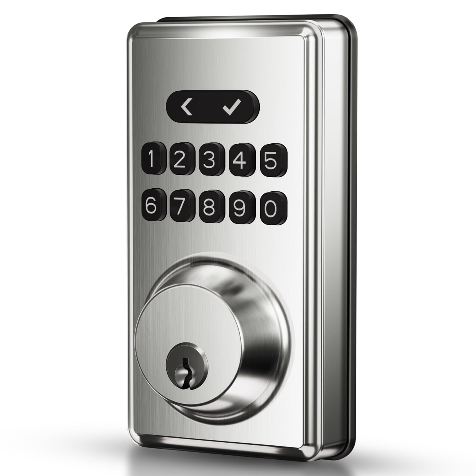 Mousetro Keyless Entry Door Lock Deadbolt With Keypad, Digital Smart Locks With Code, Auto Lock, Anti-Peeking Password, Easy Installation, Satin Nickel