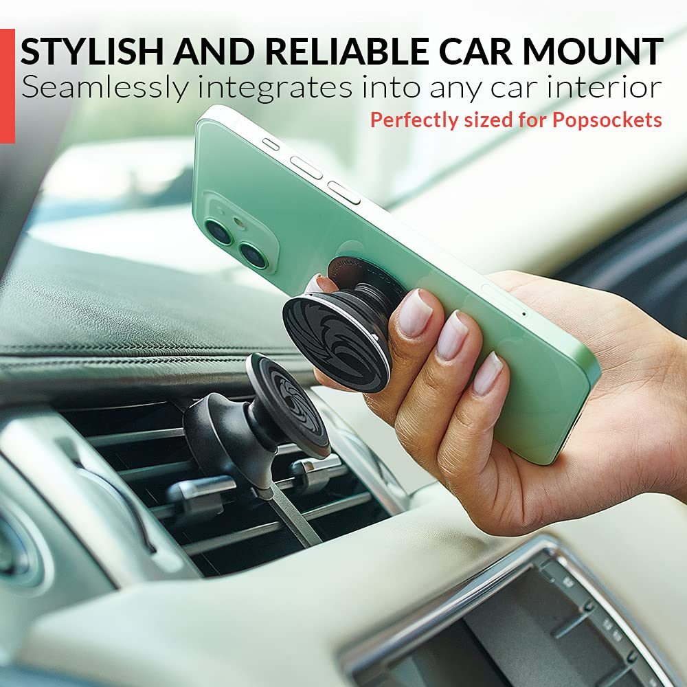 Caw.Car Accessories   Magnetic Cell Phone Holder For Car Vent【 All-Metal 】- For Any Smartphone (Iphone, Android, Gps)  Stylish All-Metal One-Hand & One-Sec Phone Mount For Car, +100 To Safeness & Comfort