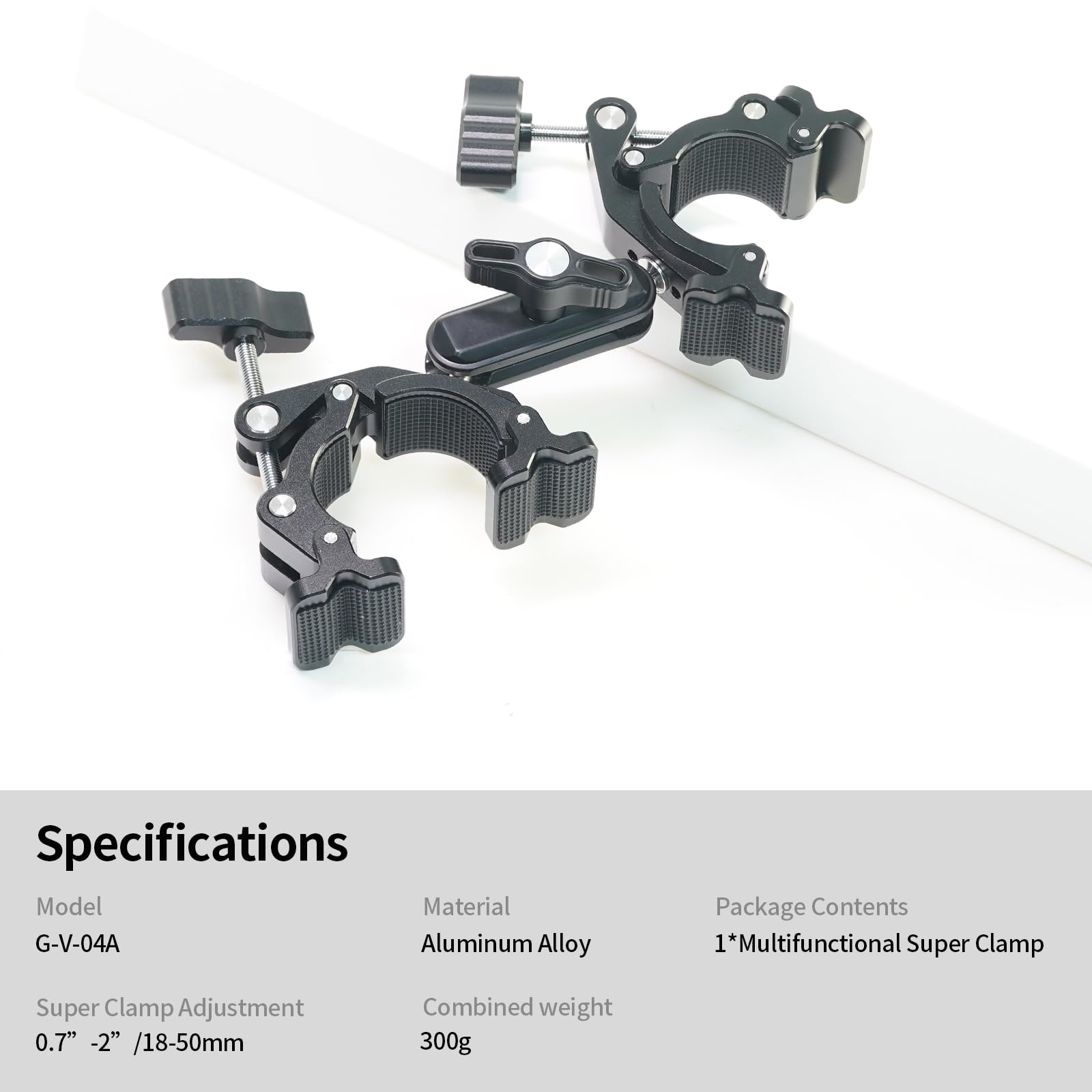 Fifield Double Super Clamp Camera Mount With Magic Arm, 360°Rotating Camera Mount For Motorcycle Umbrella Desk Studio Light Stand Holder Photography, Motorcycle Bike Accessories Tools