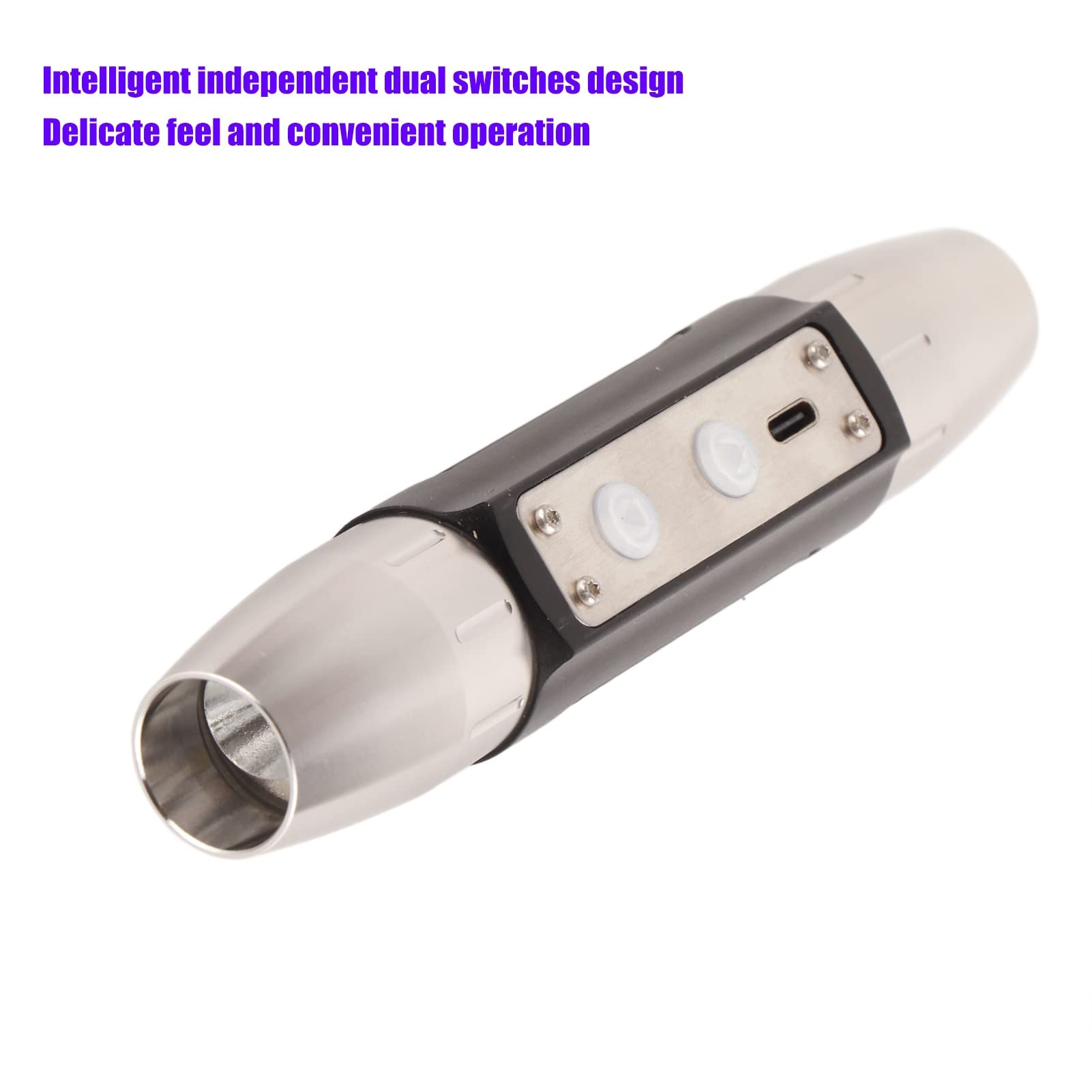 Fuzhui Jade Appraisal Light Detector Lamp, Expert Jade Flashlight, Super Bright Dx4 Usb Rechargeable Quad Leds Expert Jade Appraisal Flashlight For Jewelry Appraisal Gemstones Diamond, 3200Mah