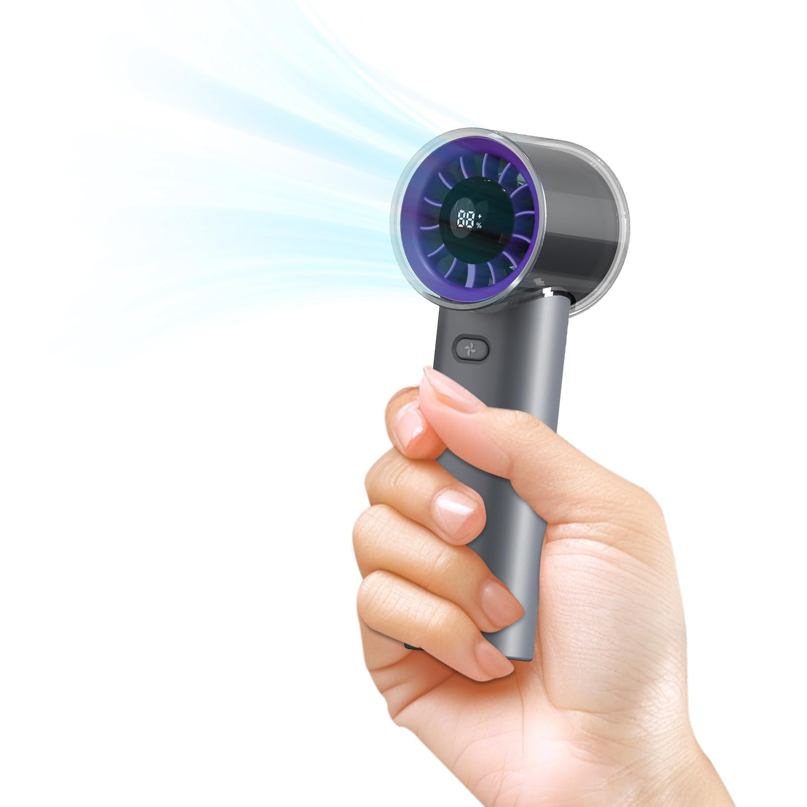 Mini Fan Handheld,3000Mah Rechargeable Mini Personal Hand Cooling Fan With Battery Life - Koospark
