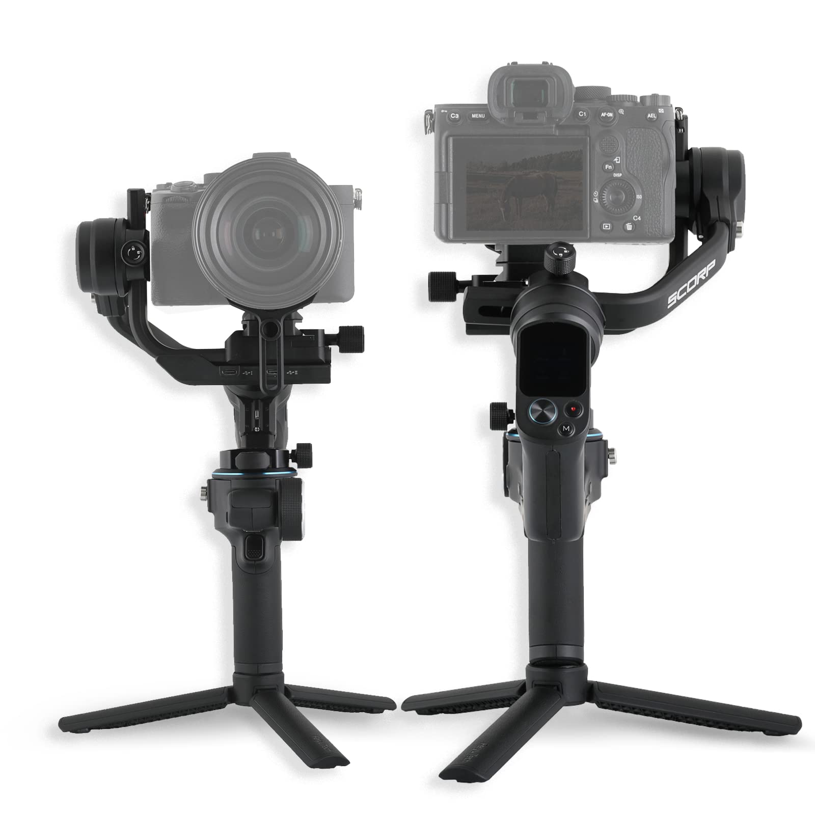 Feiyutech Scorp Gimbal Camera Stabilizer For Dslr And Mirrorless Cameras, 3-Axis Lightweight Camera Gimbal Max 5.5Lbs For Sony, Canon, Lumix, Nikon, Fujifilm, 1.3" Touch Screen Control Gimble
