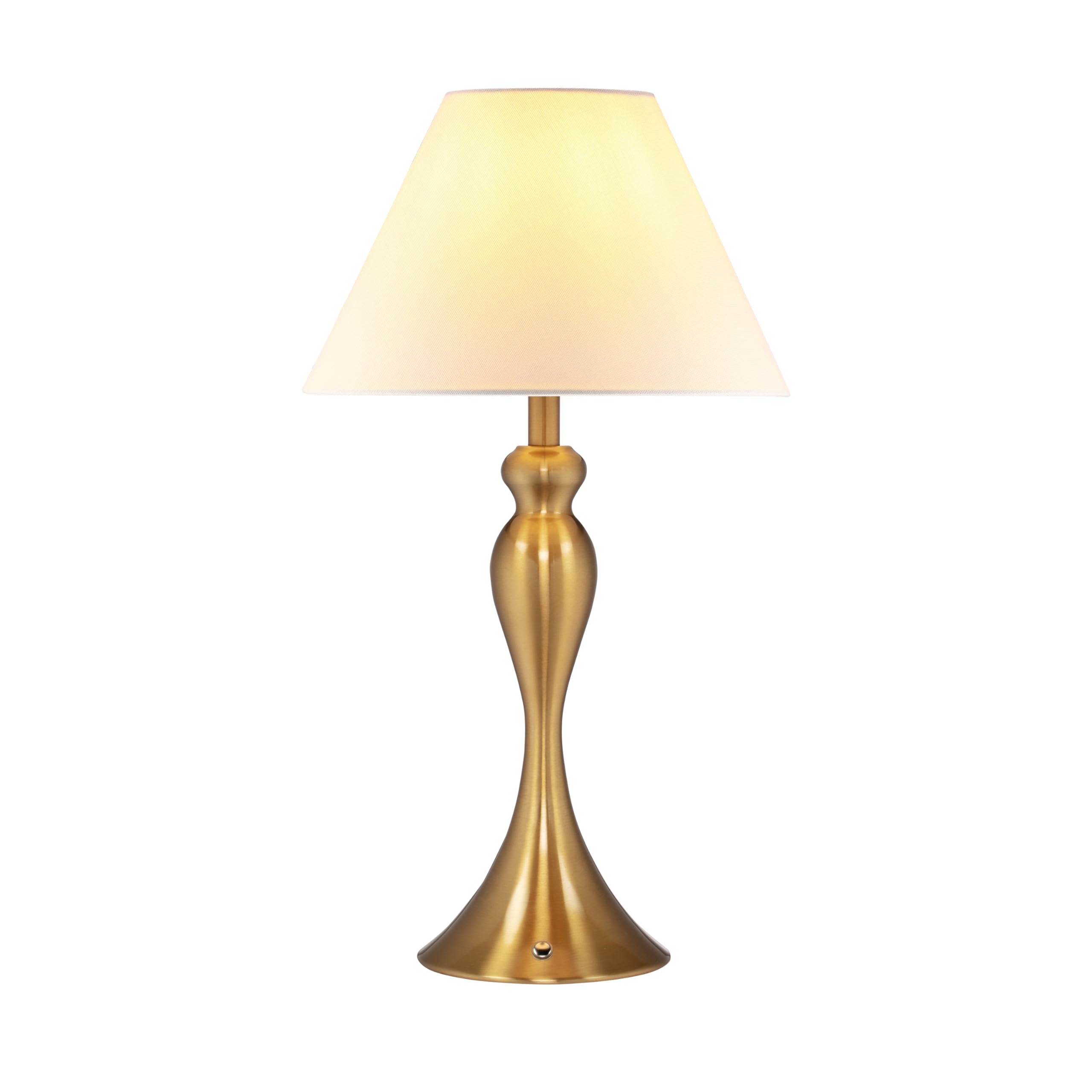 O'Bright Ember Cordless Table Lamp – Rechargeable, Touch Dimmable, Battery Operated, E26 Led Bulb, Type-C Fast Charging, Portable Lamp For Bedroom, Living Room, Office, Antique Brass