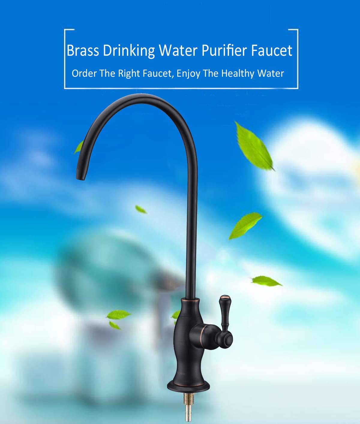 Delle Rosa Drinking Water Purifier Faucet, Water Faucet, Commercial Water Filtration Faucet For Under Sink Water Filter System Oil Rubbed Bronze Kitchen Bar Sink Drinking Water Faucet
