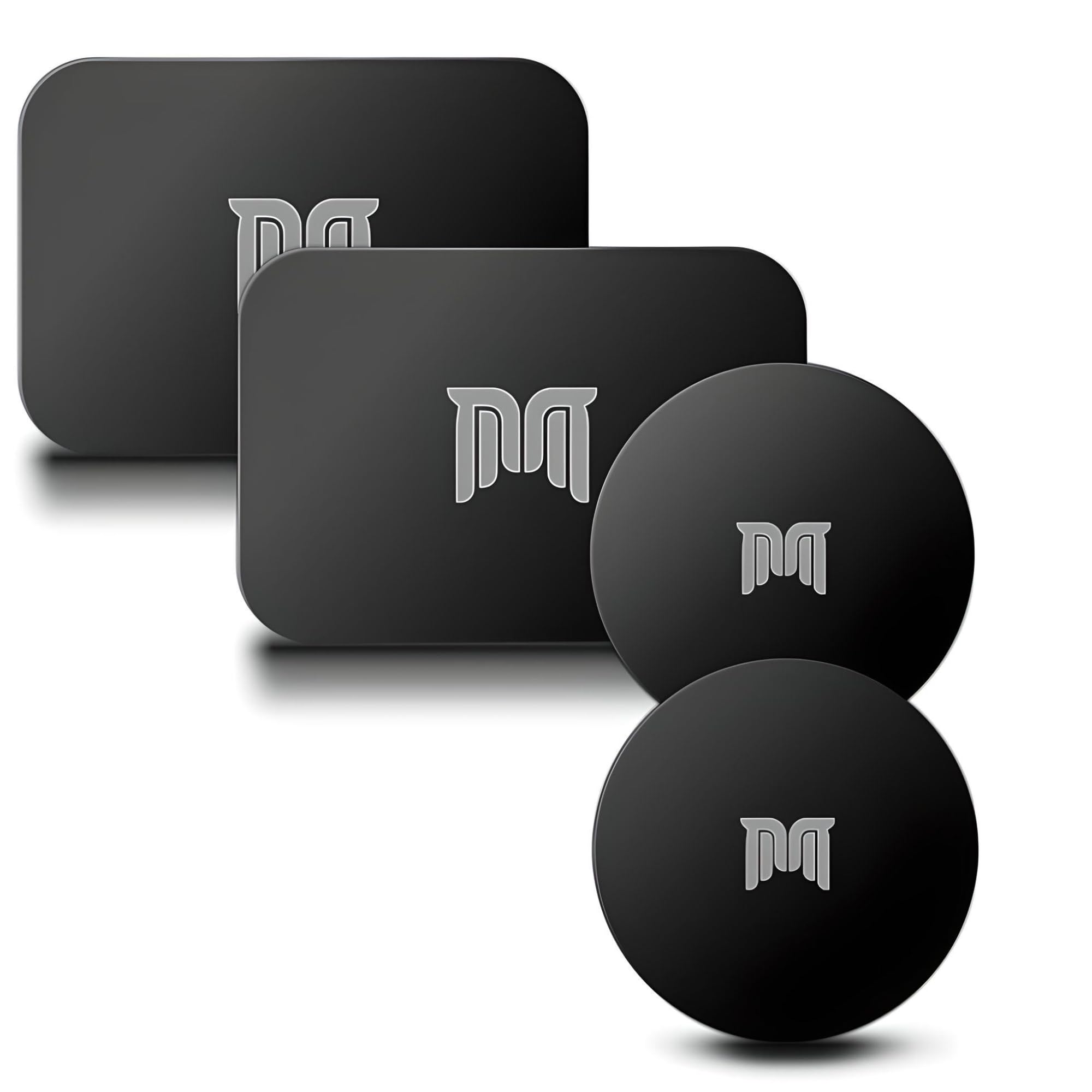 Magder 4 Pack Ultra Slim Metal Plates For Phone Case, Compatible With Any Phone Magnet For Car