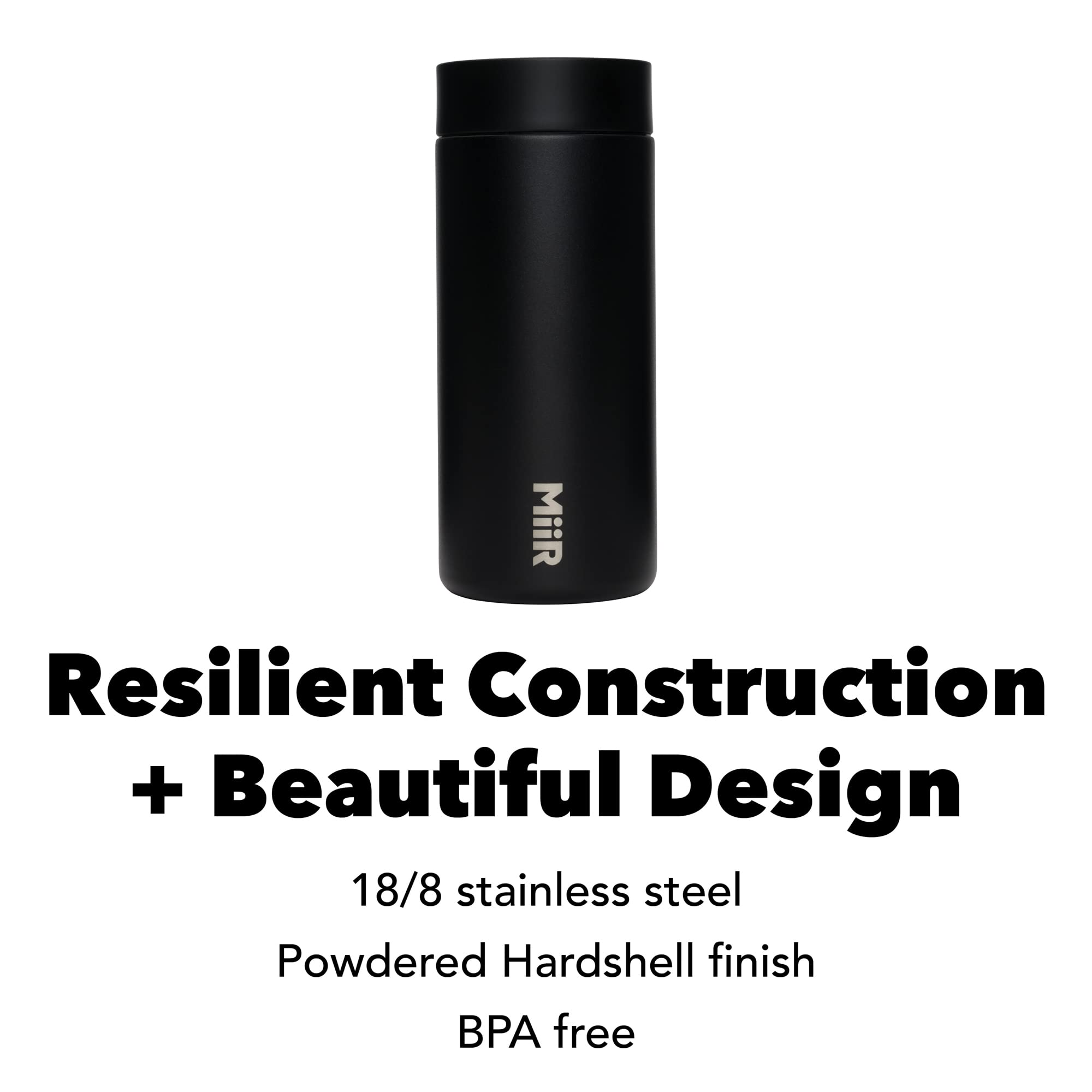 Miir 360 Traveler, Stainless Steel Double-Wall Vacuum Insulated Tumbler - Leakproof 360 Lid