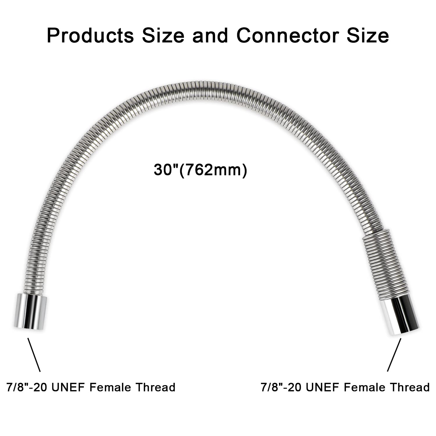 Tber Pre Rinse Faucet Sprayer Hose Replacement Kit For Commercial Kitchen Sink Faucet, 30 Inch Flexible Stainless Steel Commercial Dish Spray Hose Parts