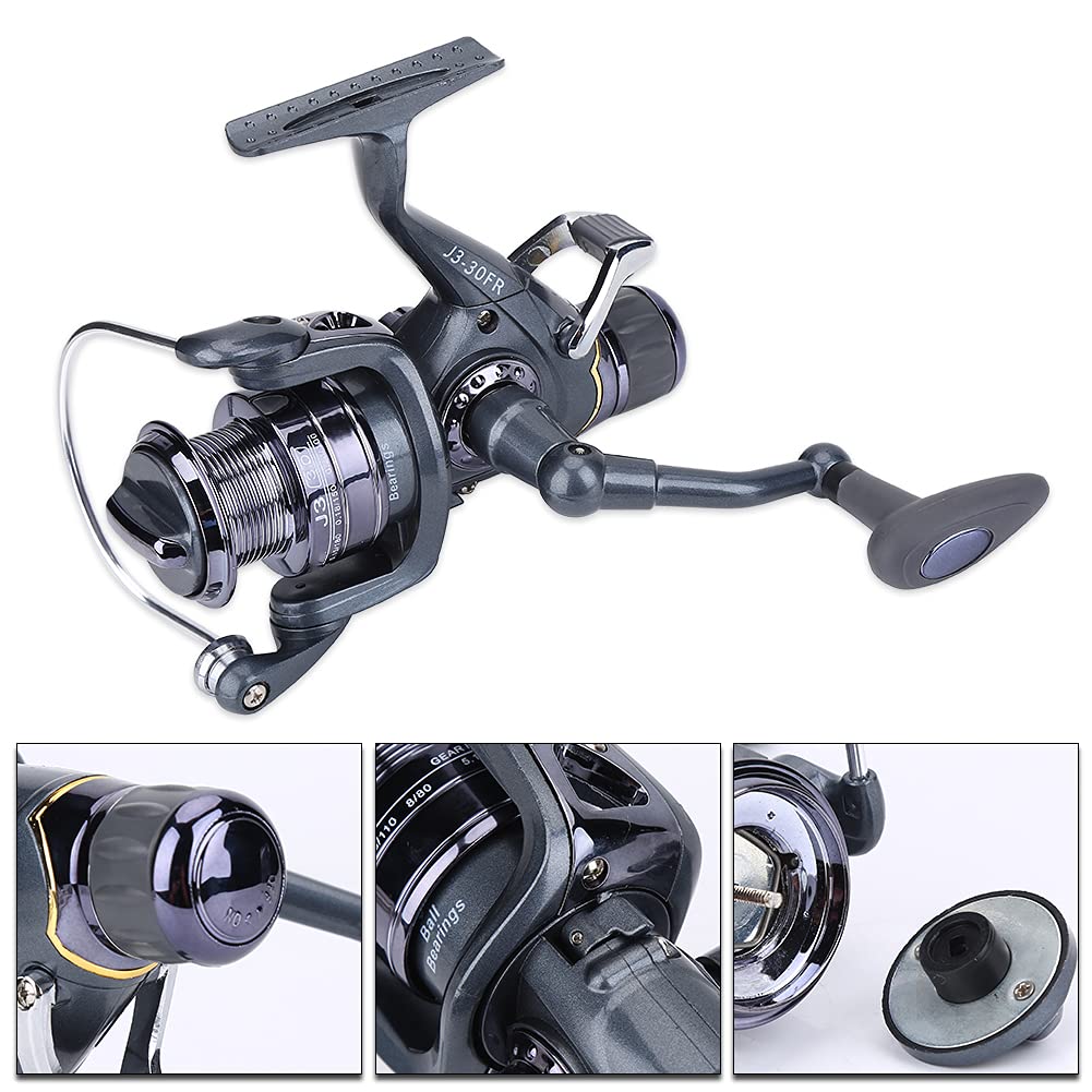 Mrisata Carp Spinning Reel, Spinning Reel Front Rear Drag 30Fr Fishing Wheel Tackle Accessory Fishing Reel Runner Fishing Action Bait Feeder,Carp Fishing Reel, Bait Feeder Spinning