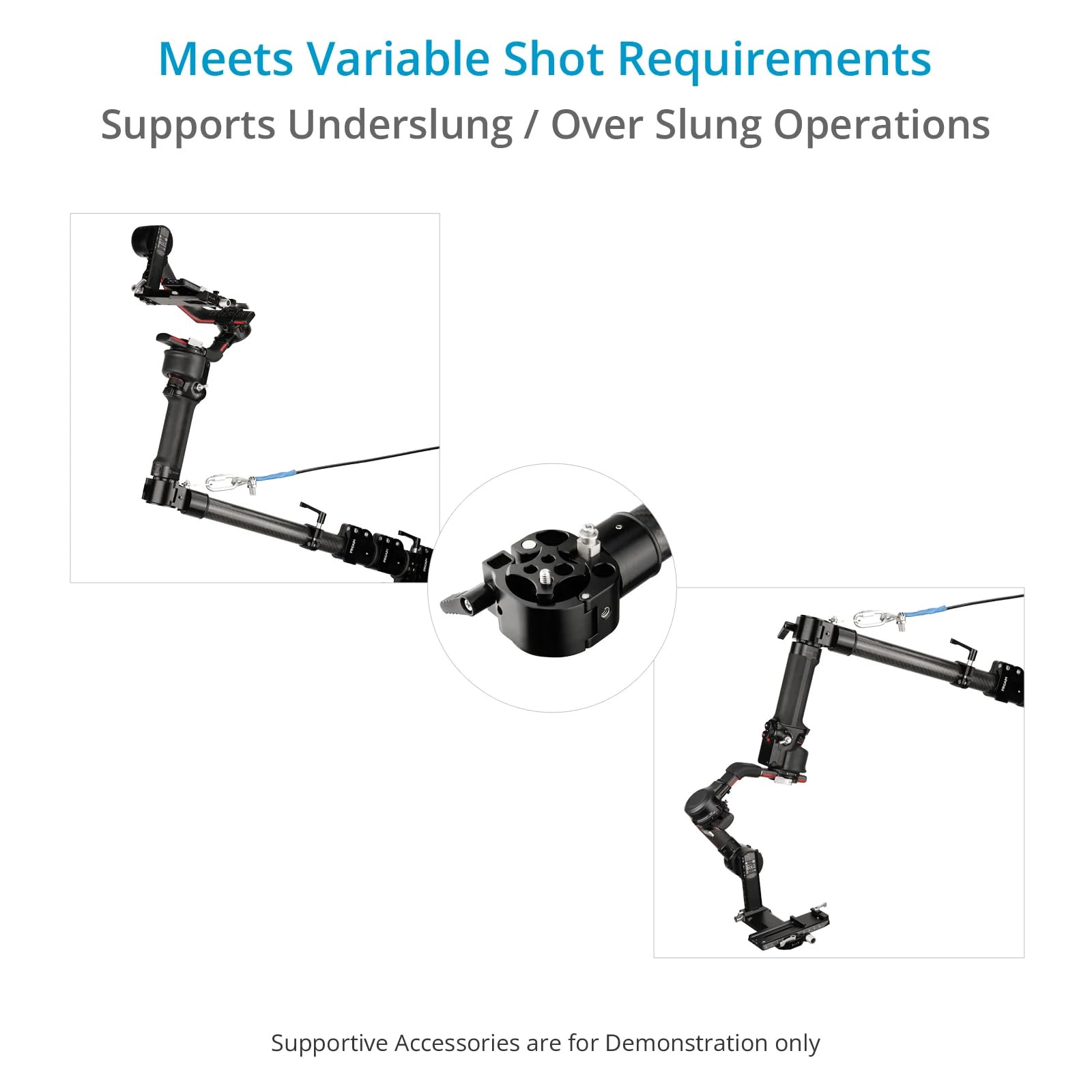 Proaim Fly-Master 13' Telescopic Carbon Fiber Jib Crane For Single-Handed Camera Gimbals.Extends To 13'. Payload Up To 6.8Kg/15Lb. (Jb-Flms-01)