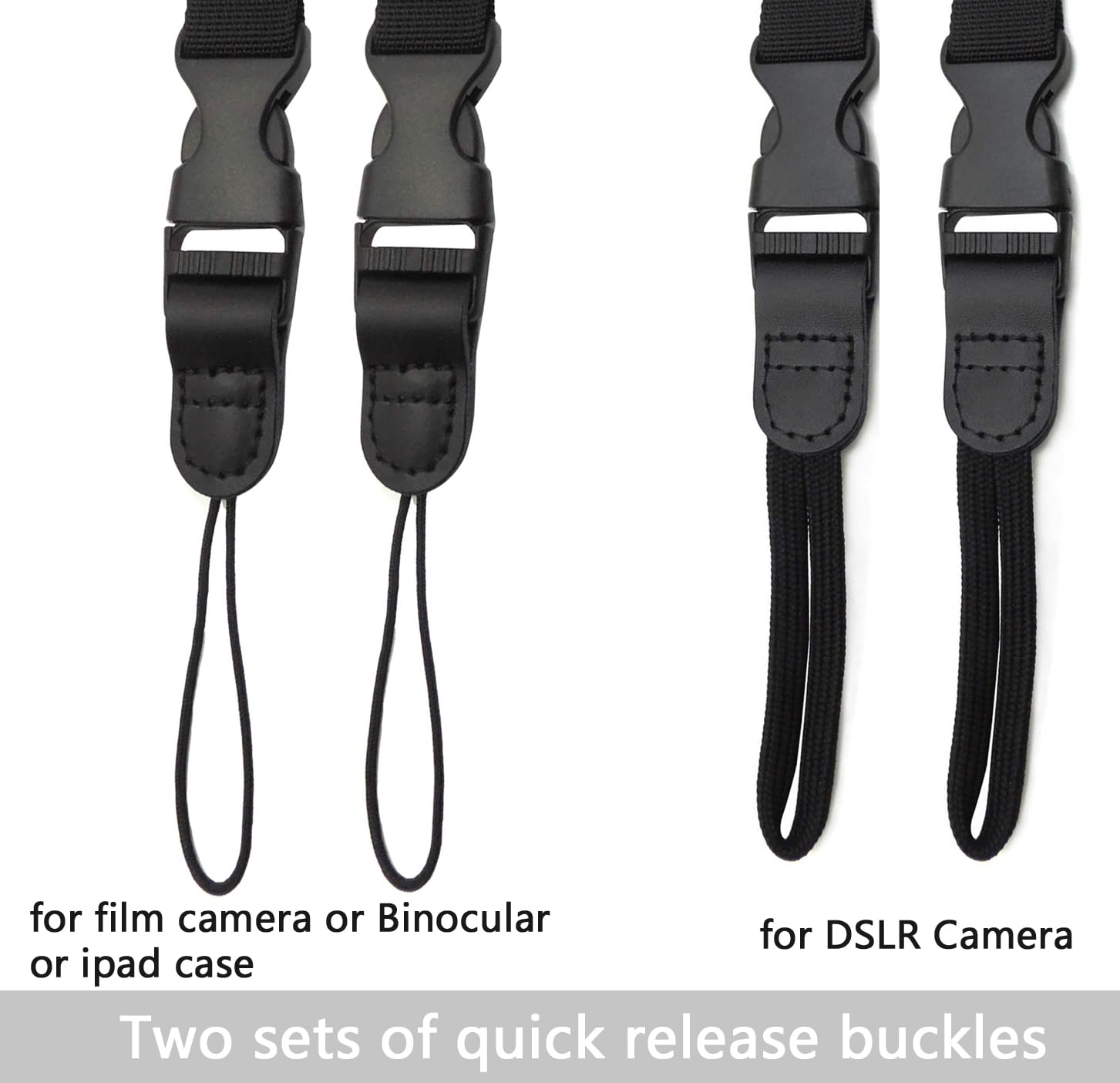 Chmete Camera Neck Straps With Quick Release Black For Dslr Camera Or Binoculars Strap